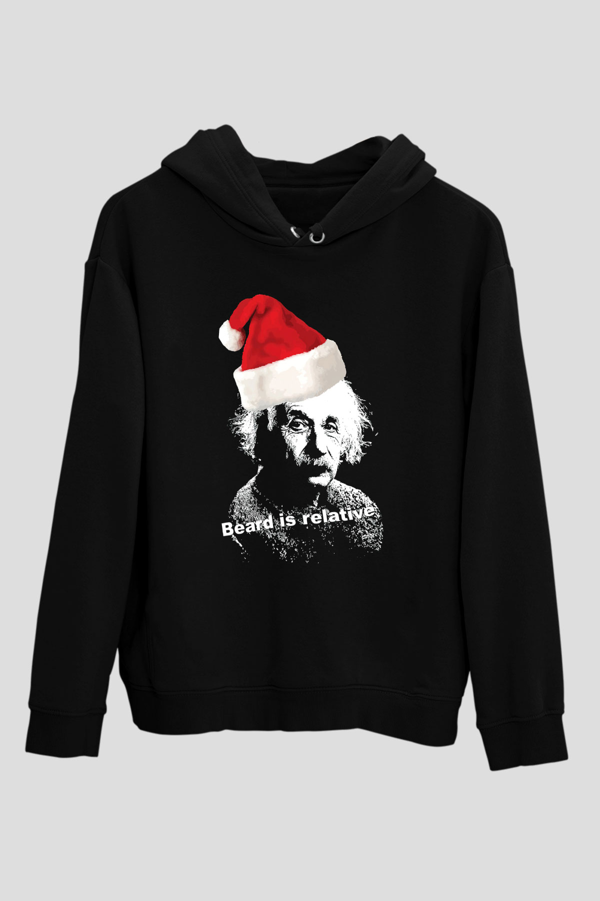 Einstein Siyah Unisex Hoodie