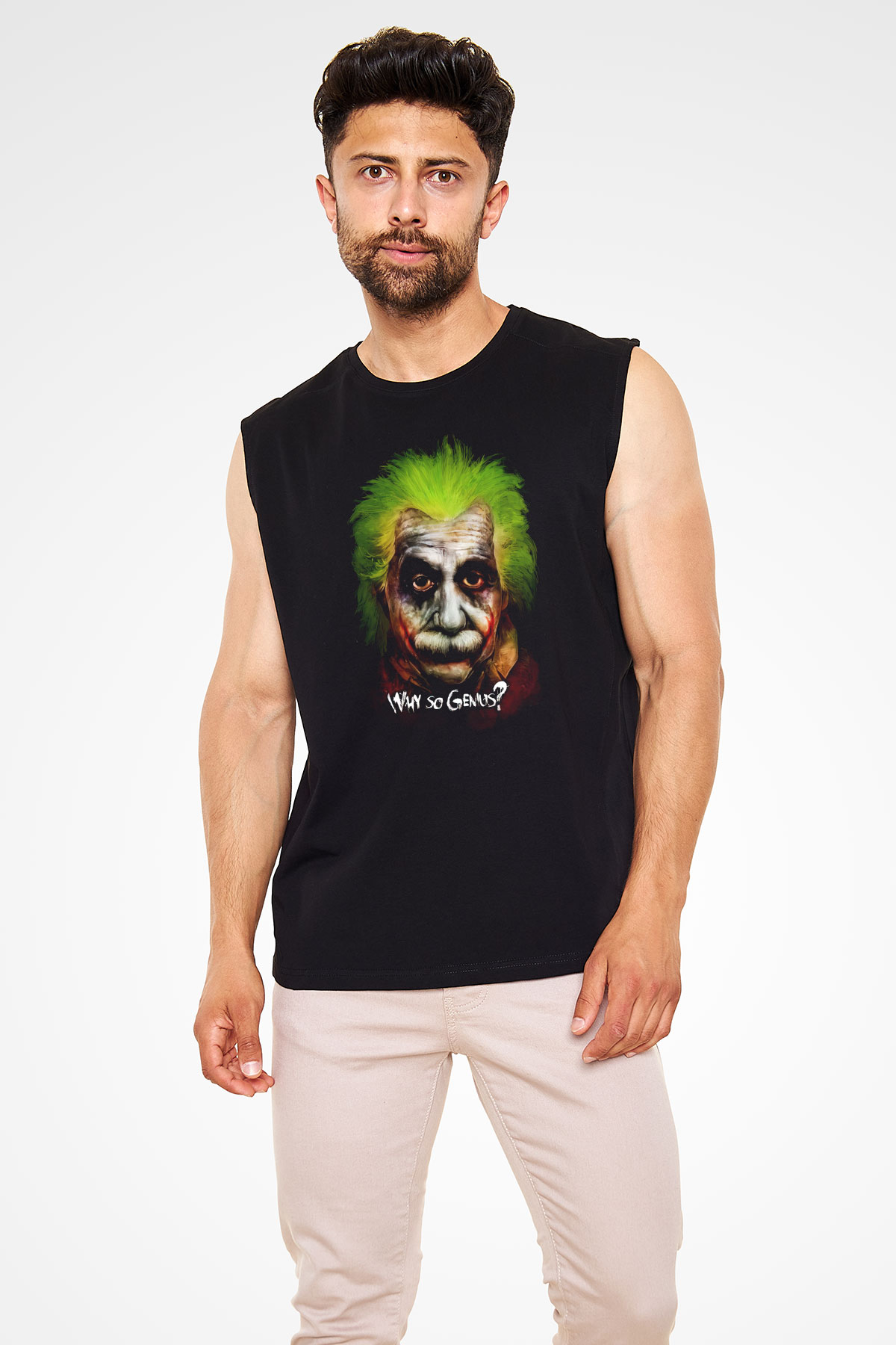 Einstein Siyah Unisex Kolsuz Tişört