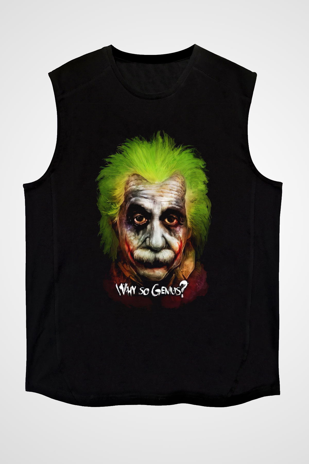 Einstein Siyah Unisex Kolsuz Tişört