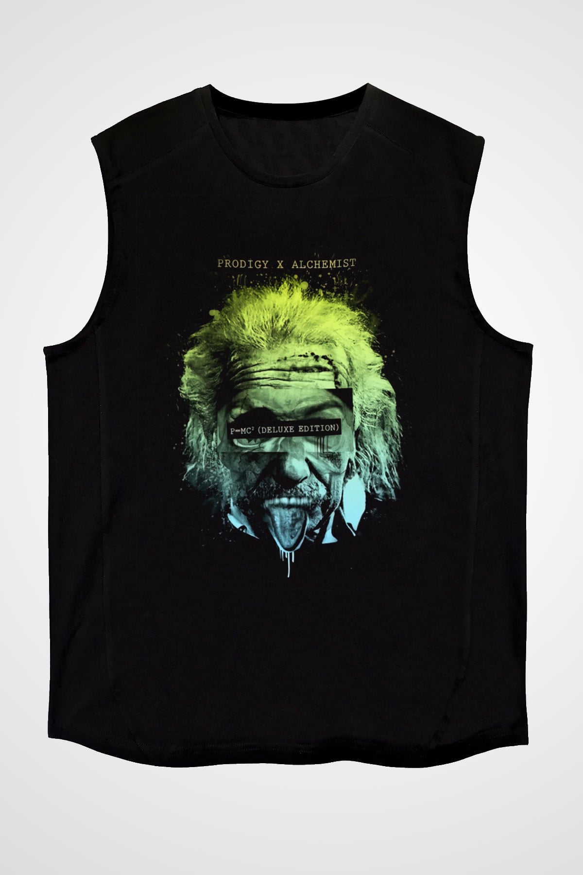 Einstein Siyah Unisex Kolsuz Tişört