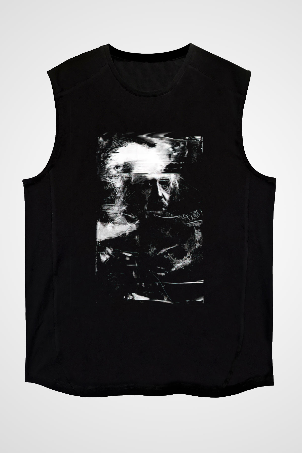 Einstein Siyah Unisex Kolsuz Tişört