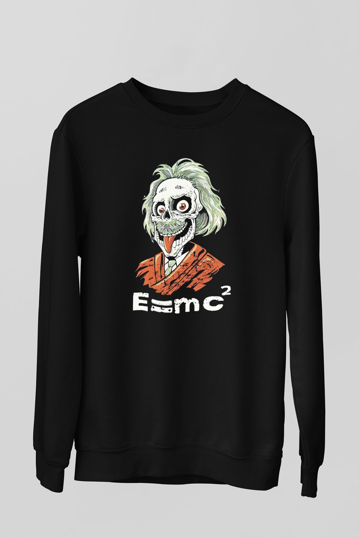 Einstein Siyah Unisex Sweatshirt