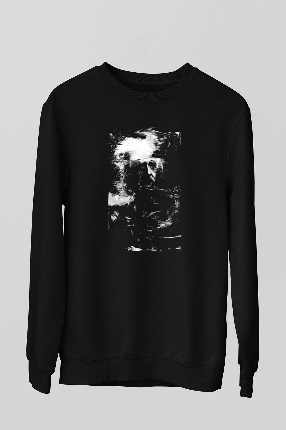 Einstein Siyah Unisex Sweatshirt