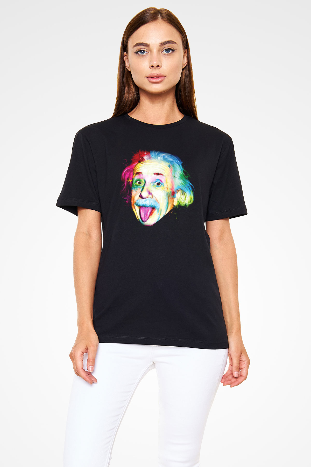 Einstein Siyah Unisex Tişört T-Shirt - TişörtFabrikası