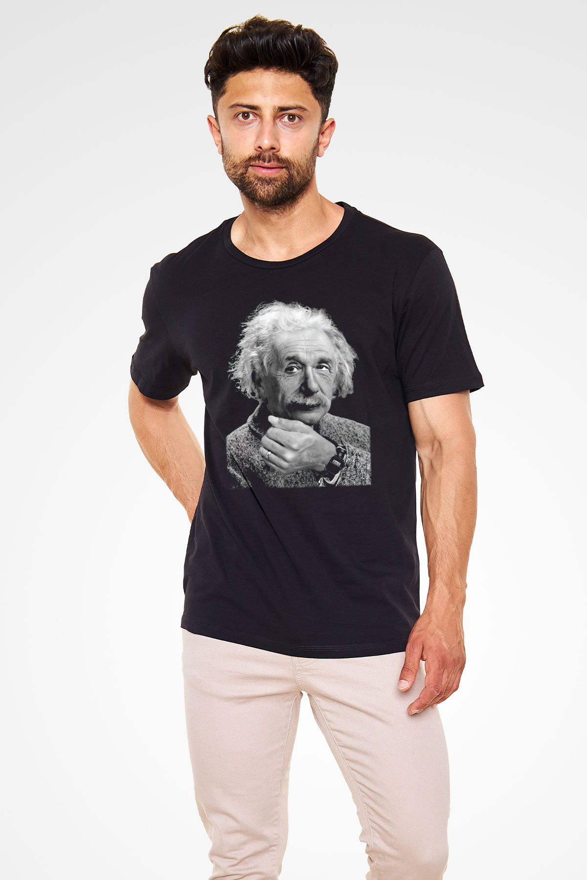 Einstein Siyah Unisex Tişört T-Shirt - TişörtFabrikası