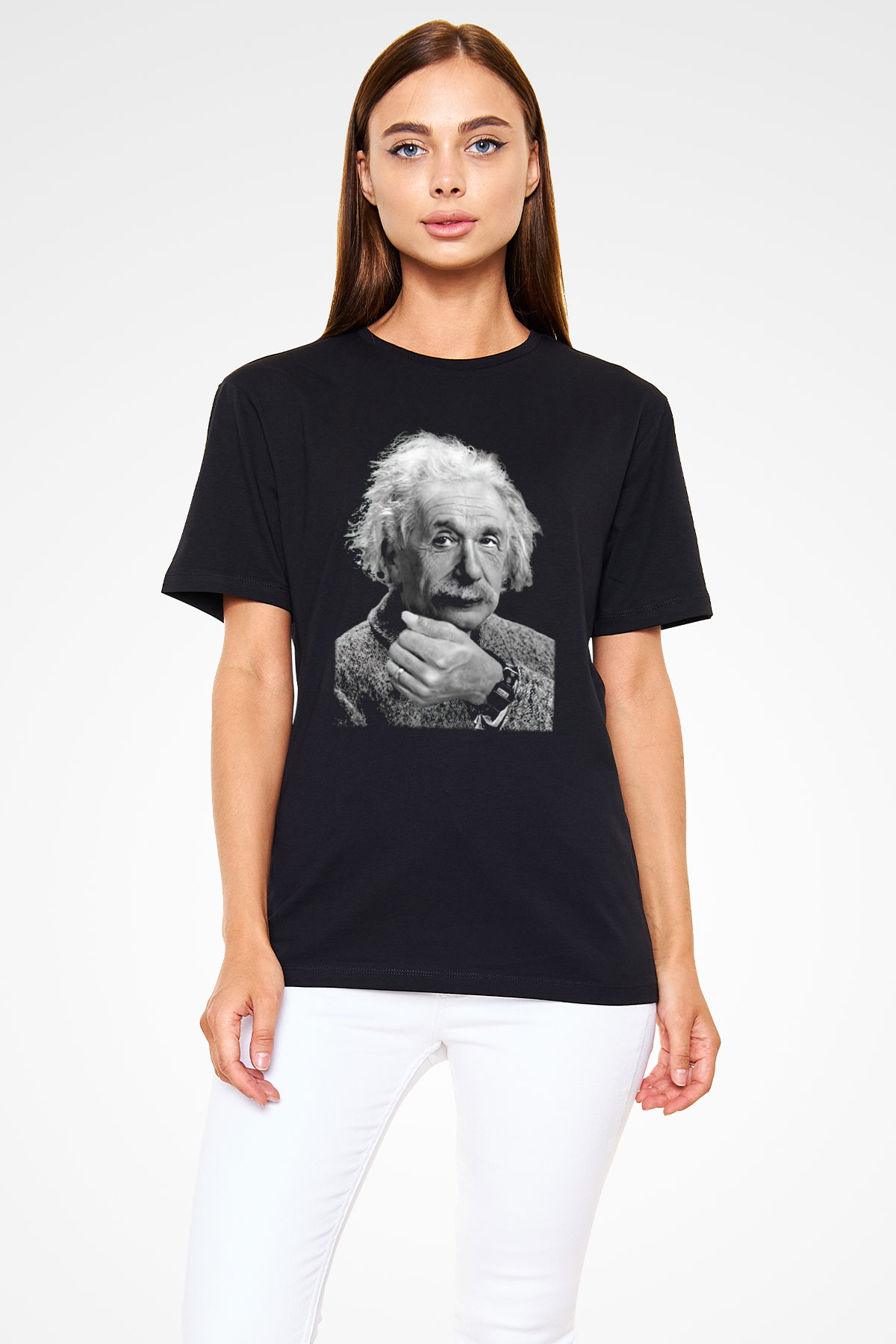 Einstein Siyah Unisex Tişört T-Shirt - TişörtFabrikası
