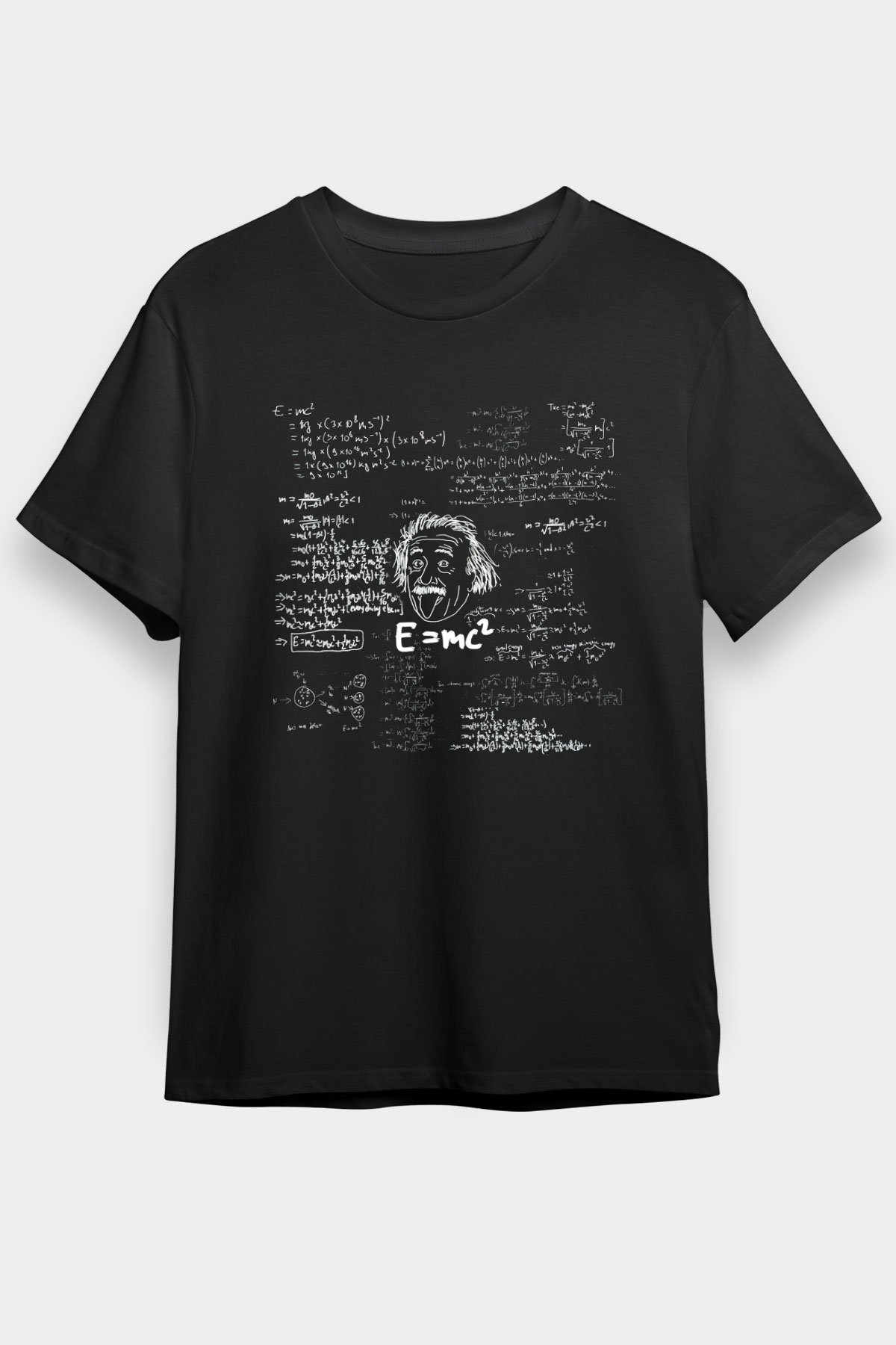 Einstein Siyah Unisex Tişört T-Shirt - TişörtFabrikası