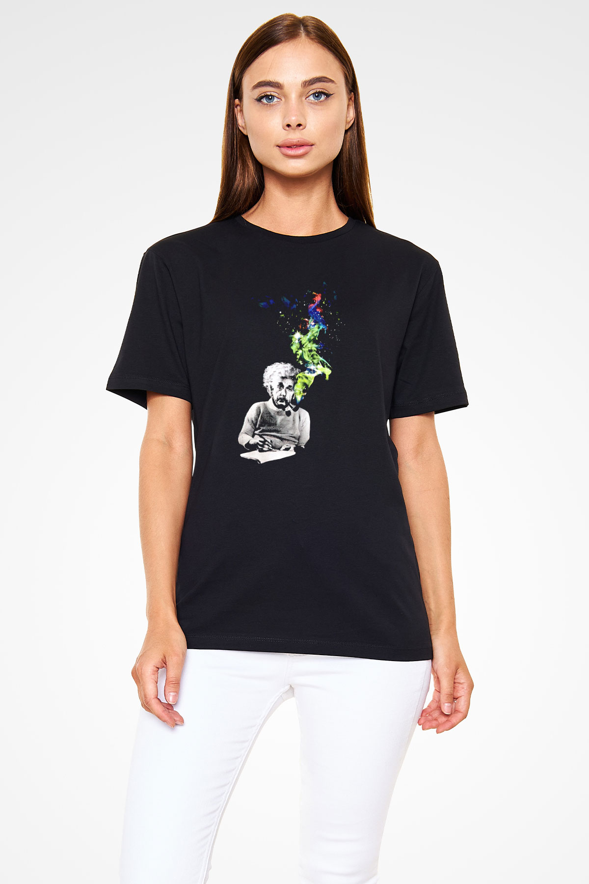 Einstein Siyah Unisex Tişört T-Shirt - TişörtFabrikası
