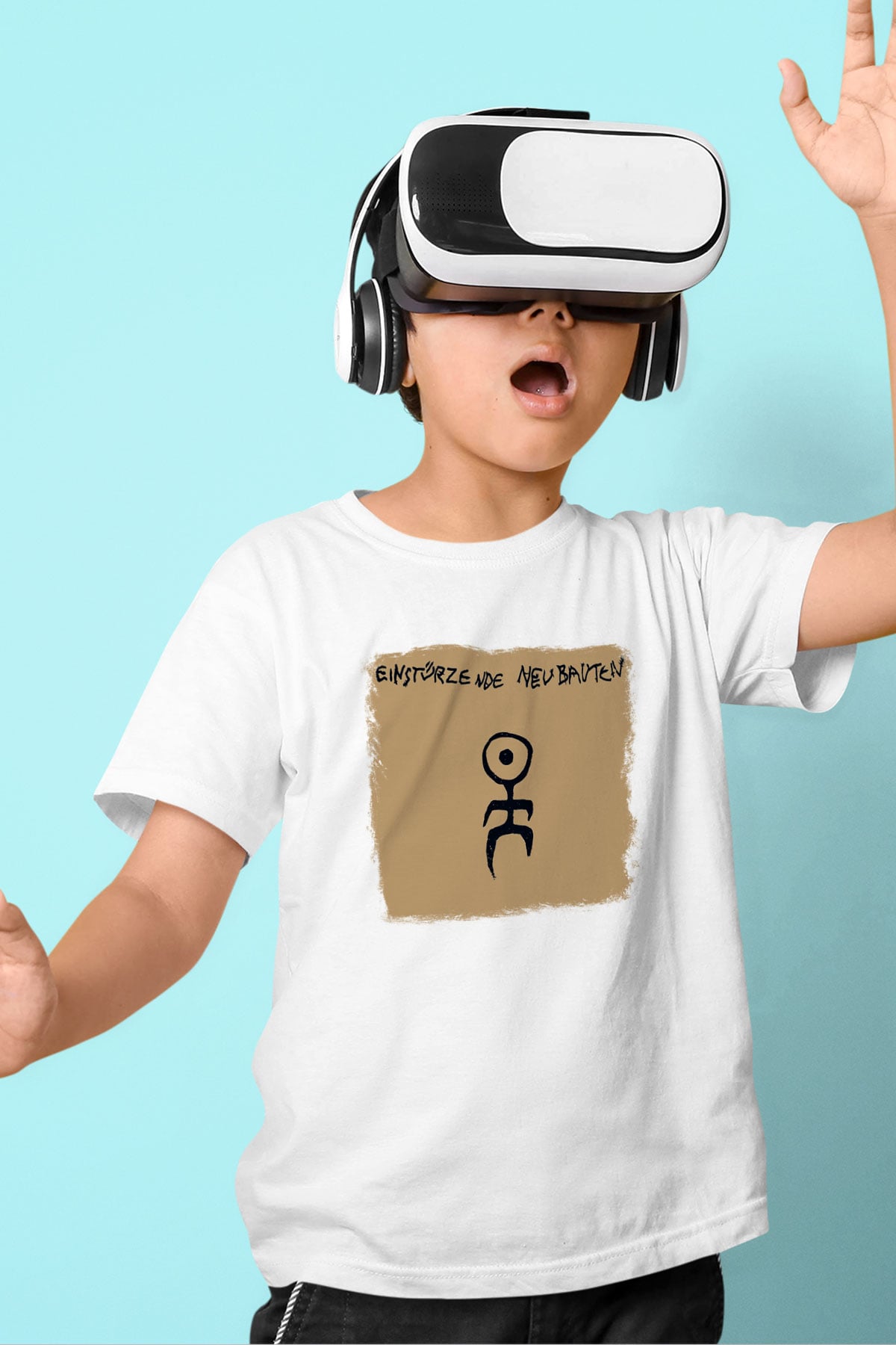 Einstürzende Neubauten Baskılı Unisex Beyaz Çocuk Tişört