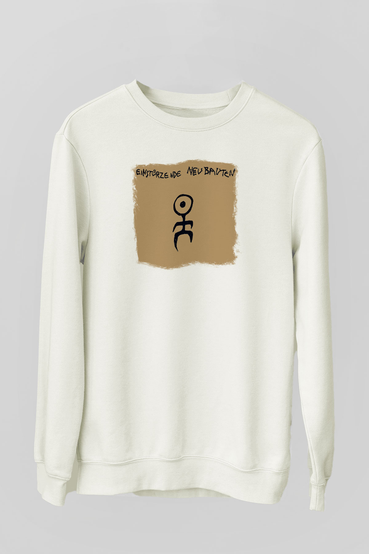 Einstürzende Neubauten Baskılı Unisex Beyaz Sweatshirt