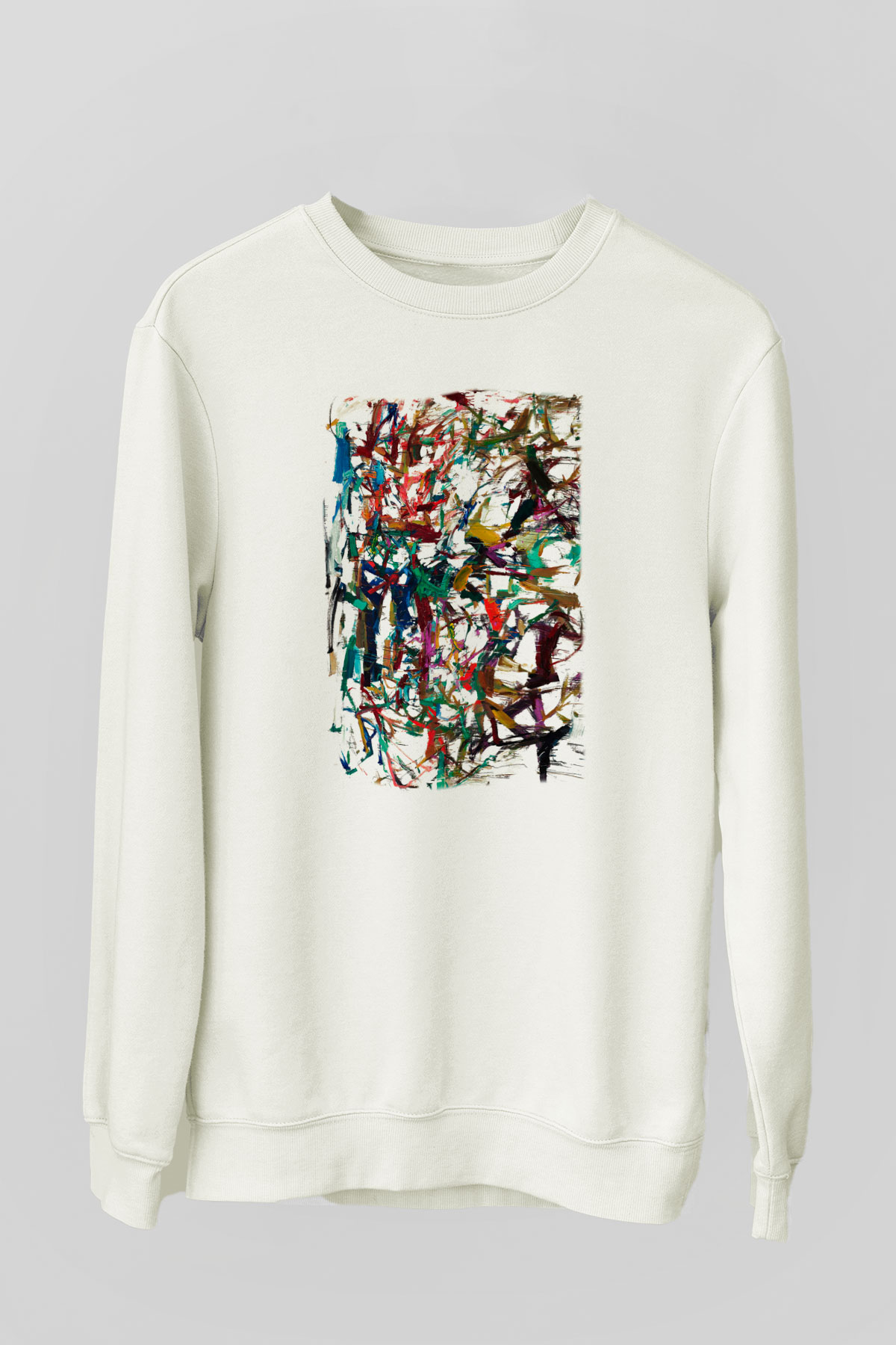 Ekspresyonizm Beyaz Unisex Sweatshirt