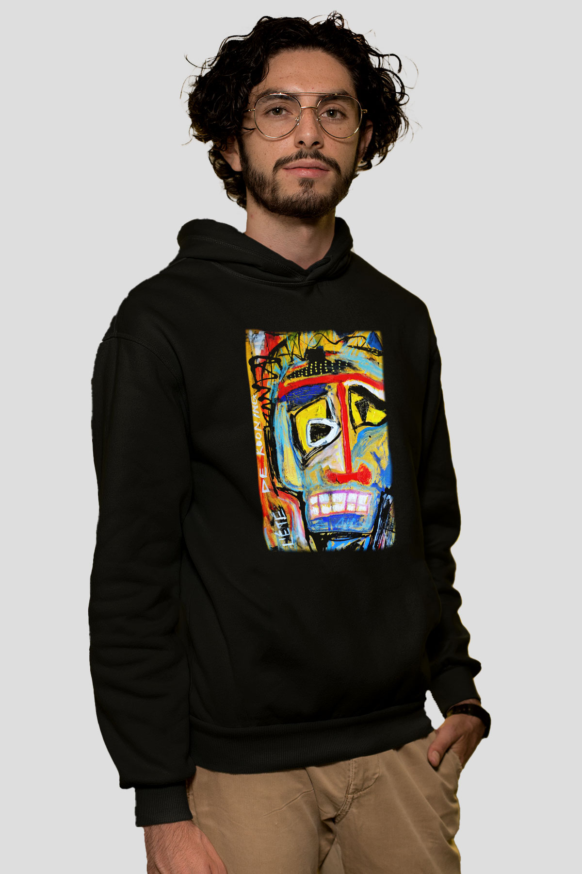 Ekspresyonizm Siyah Unisex Hoodie