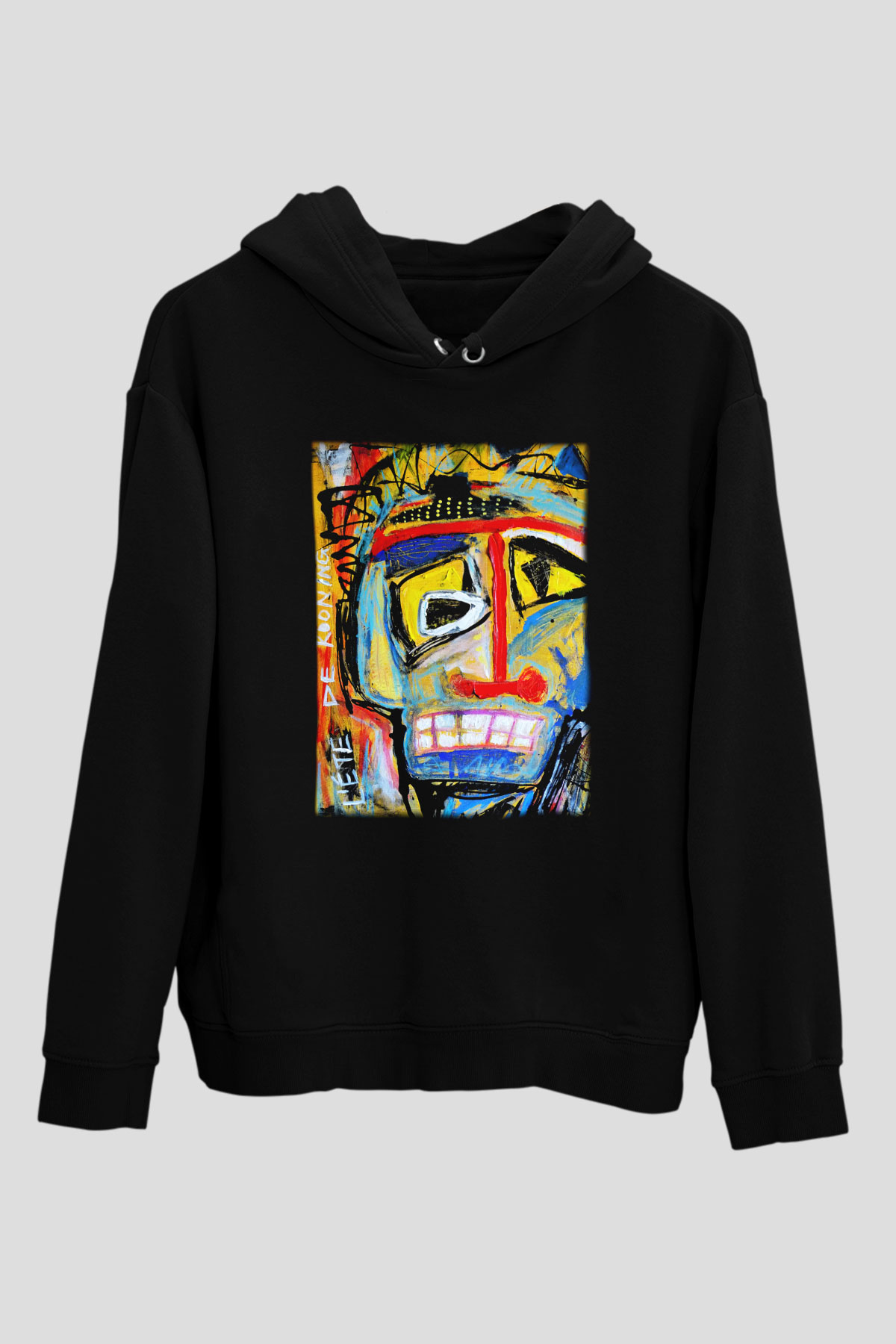Ekspresyonizm Siyah Unisex Hoodie