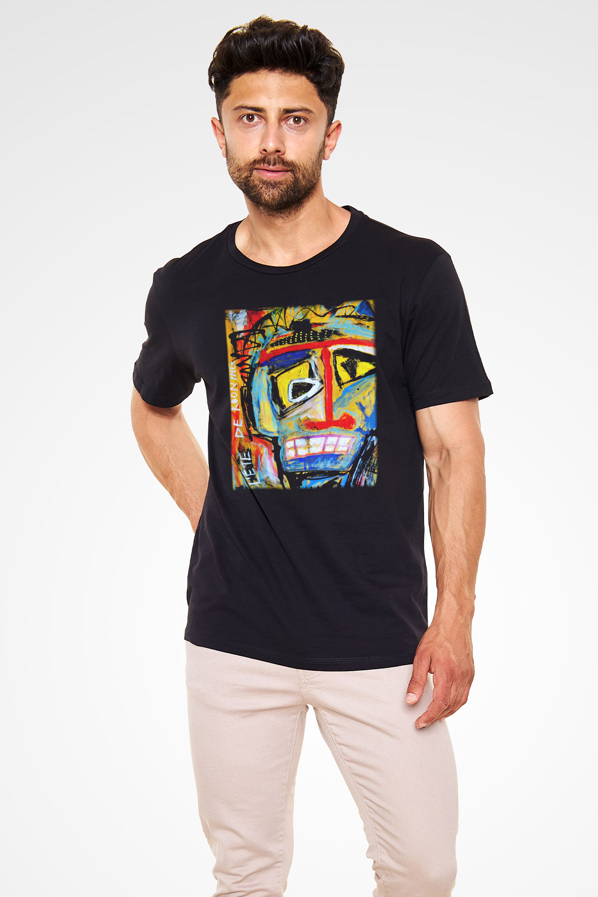 Ekspresyonizm Siyah Unisex Tişört T-Shirt - TişörtFabrikası