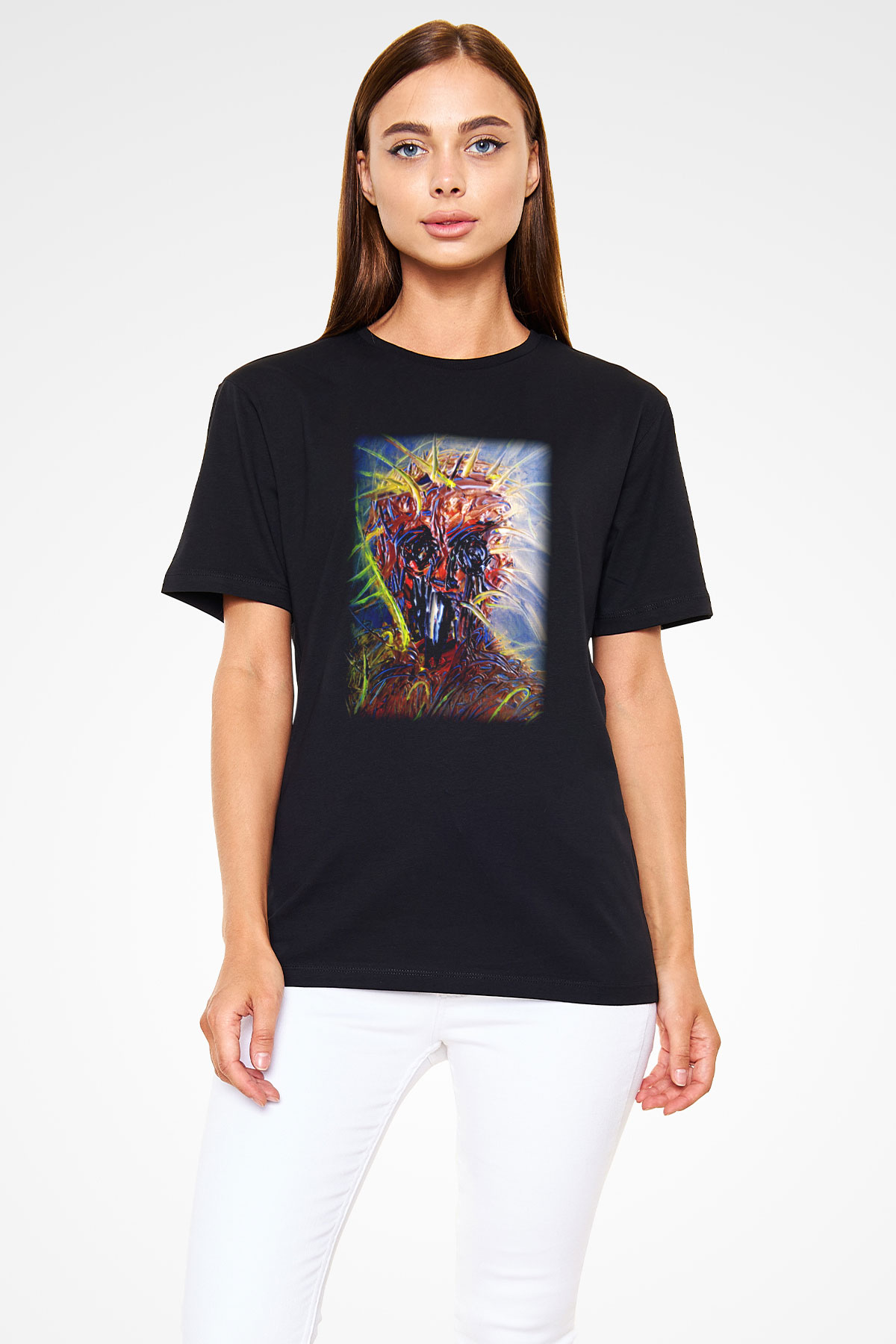 Ekspresyonizm Siyah Unisex Tişört T-Shirt - TişörtFabrikası