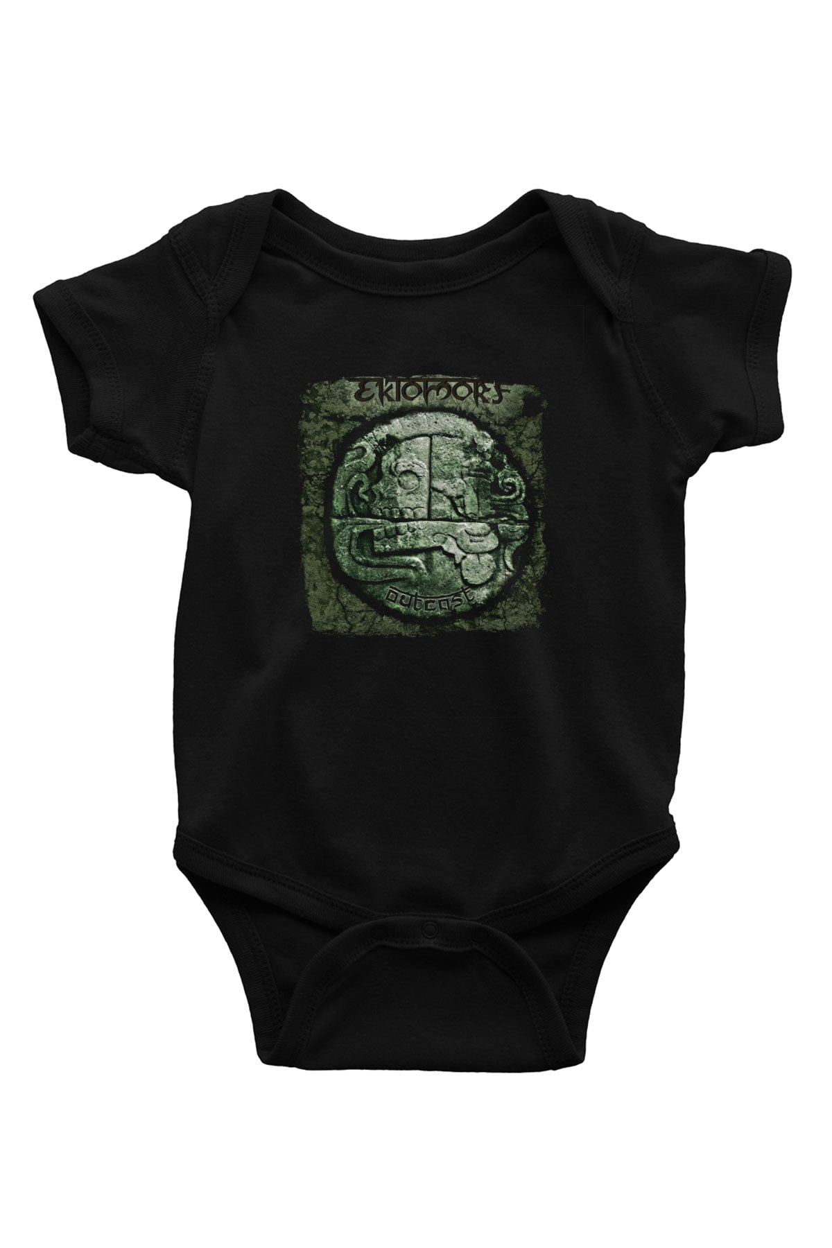 Ektomorf Baskılı Unisex Siyah Bebek Body - Zıbın