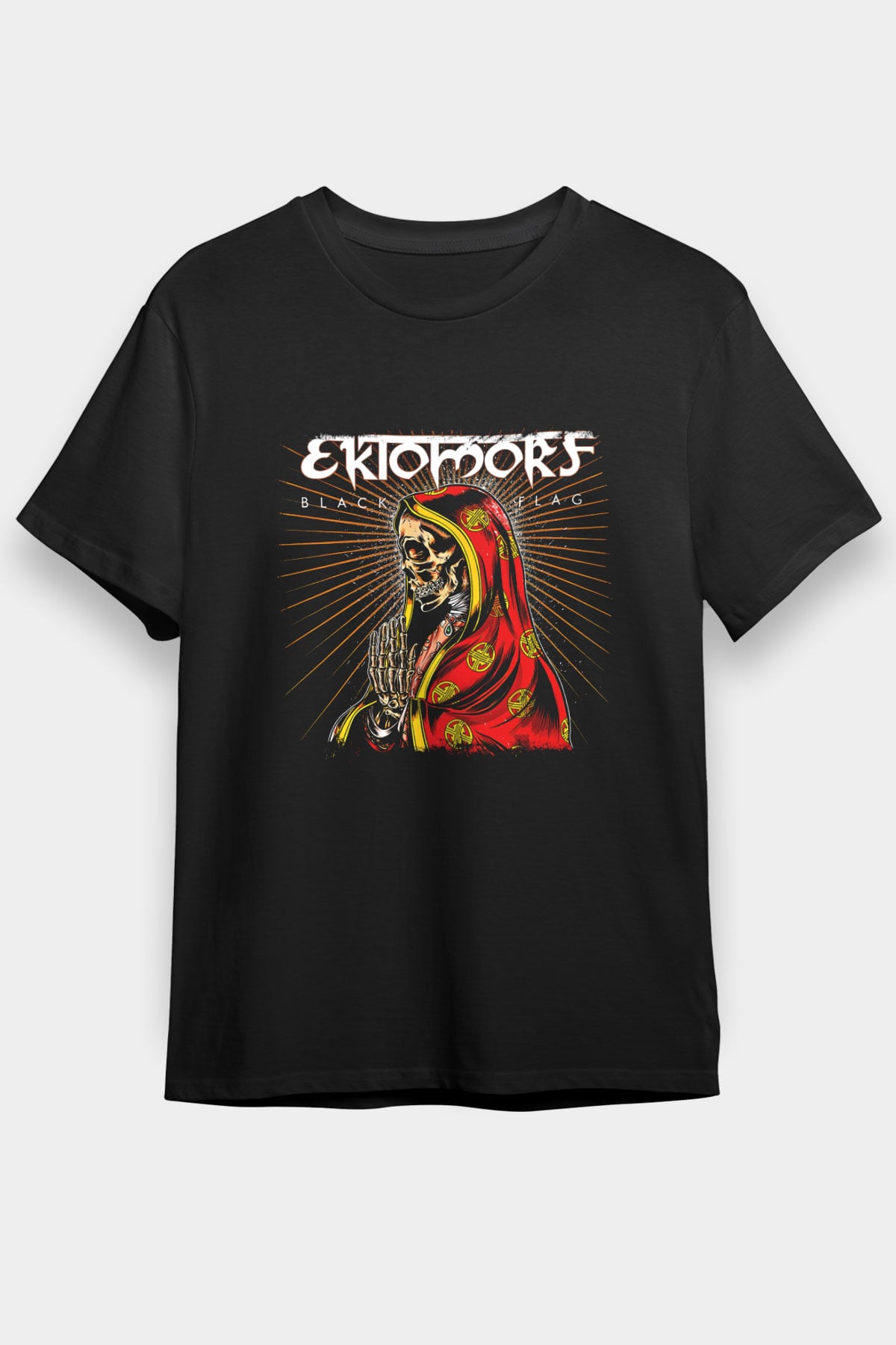 Ektomorf Baskılı Unisex Siyah Tişört