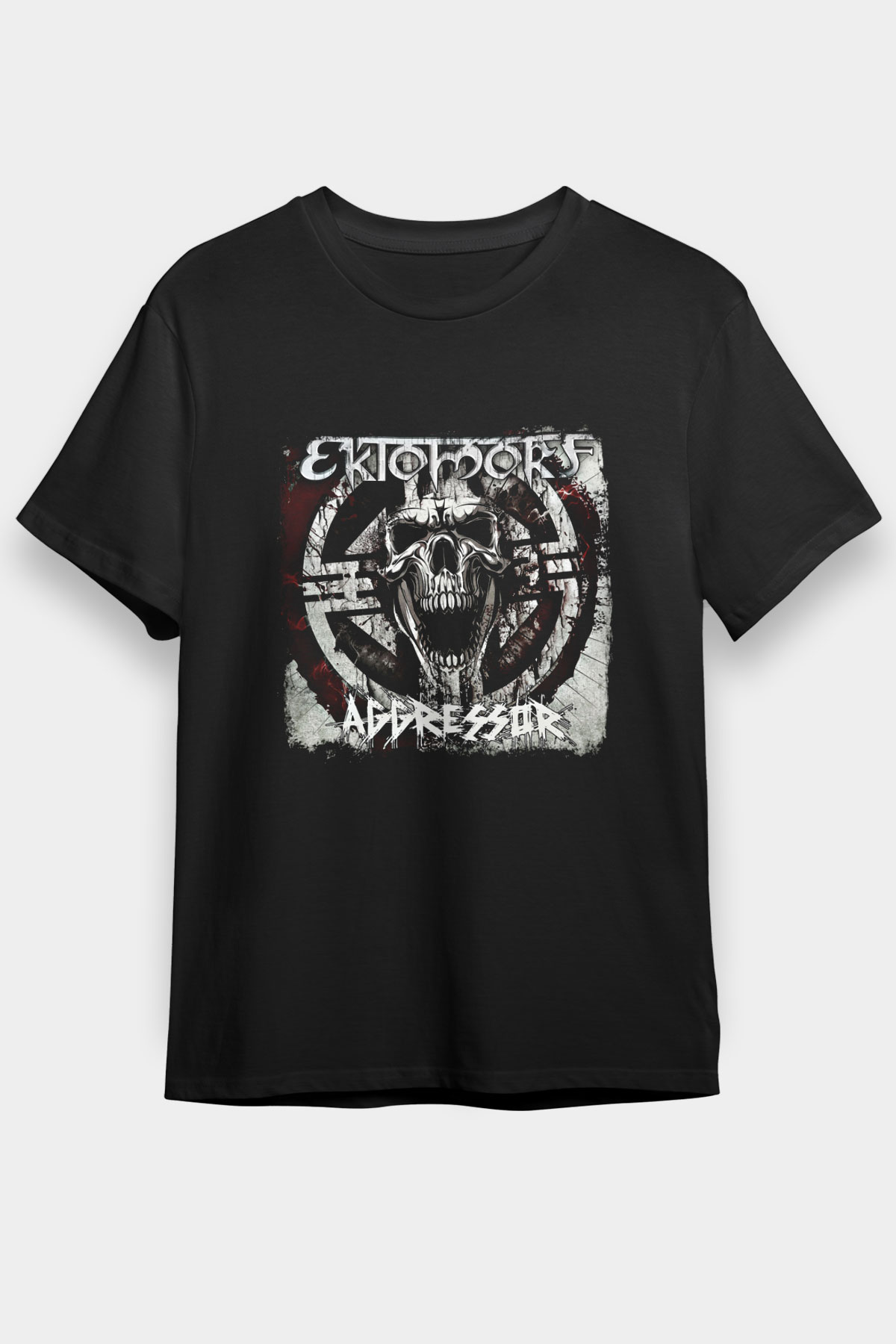 Ektomorf Baskılı Unisex Siyah Tişört