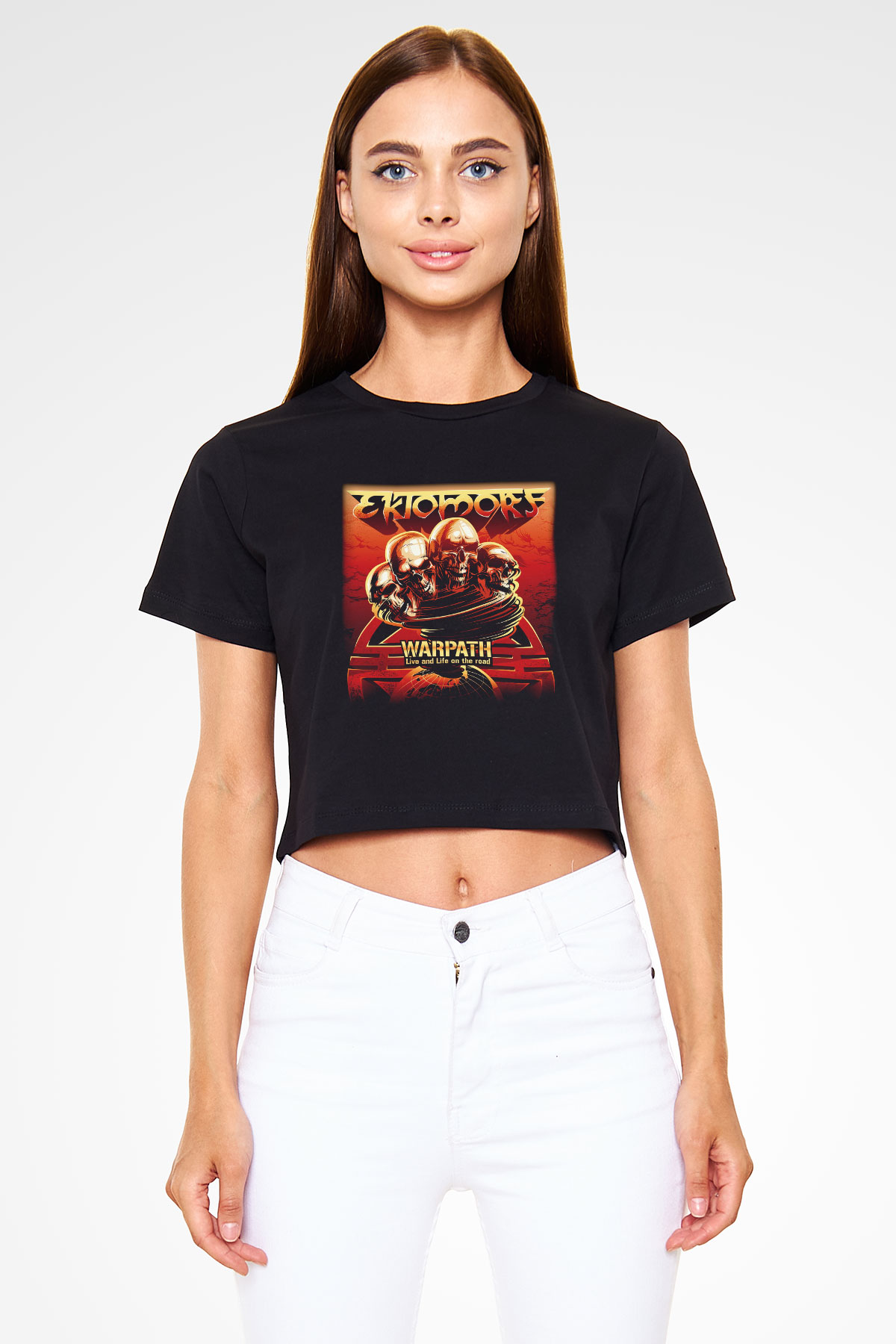 Ektomorf Siyah Crop Top Tişört