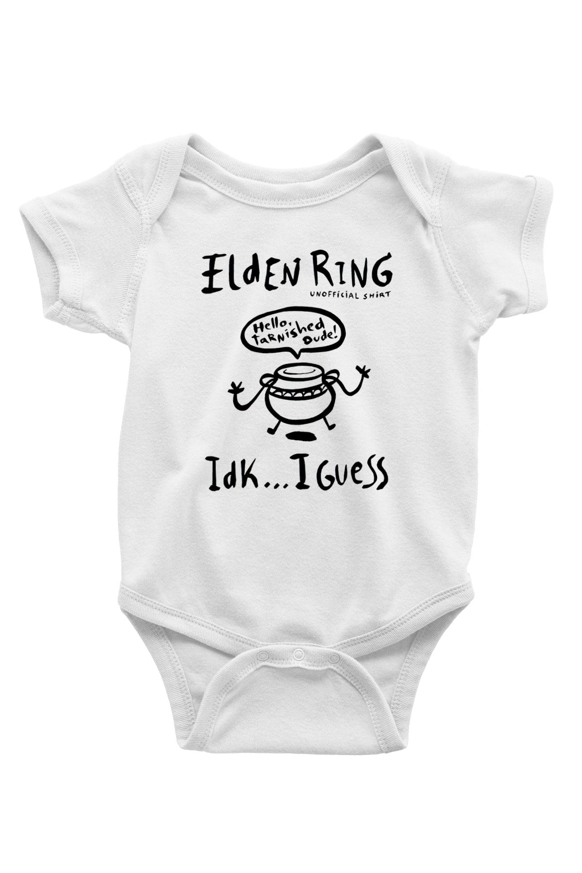 Elden Ring Baskılı Beyaz Unisex Bebek Body - Zıbın