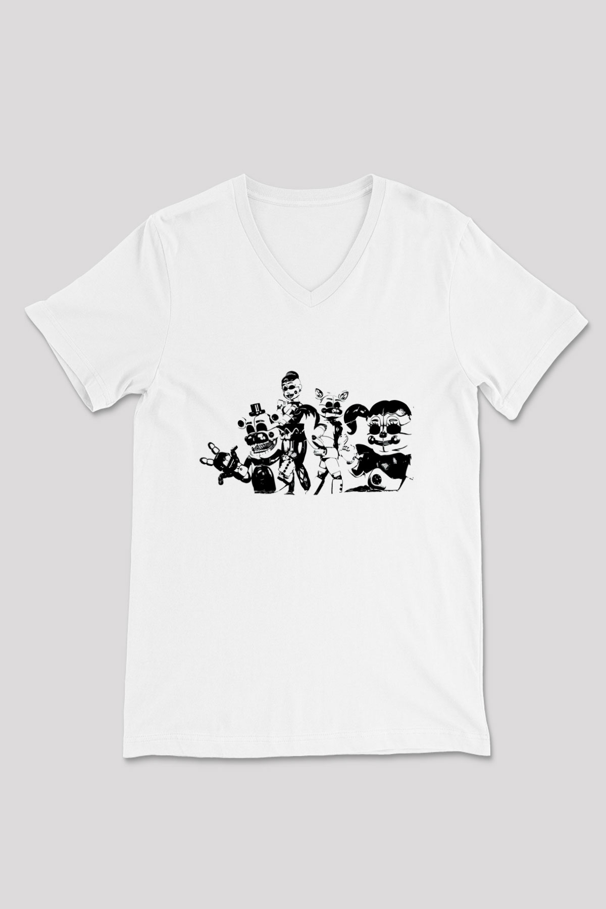 Elden Ring Baskılı Unisex Siyah V Yaka Tişört - Tshirt