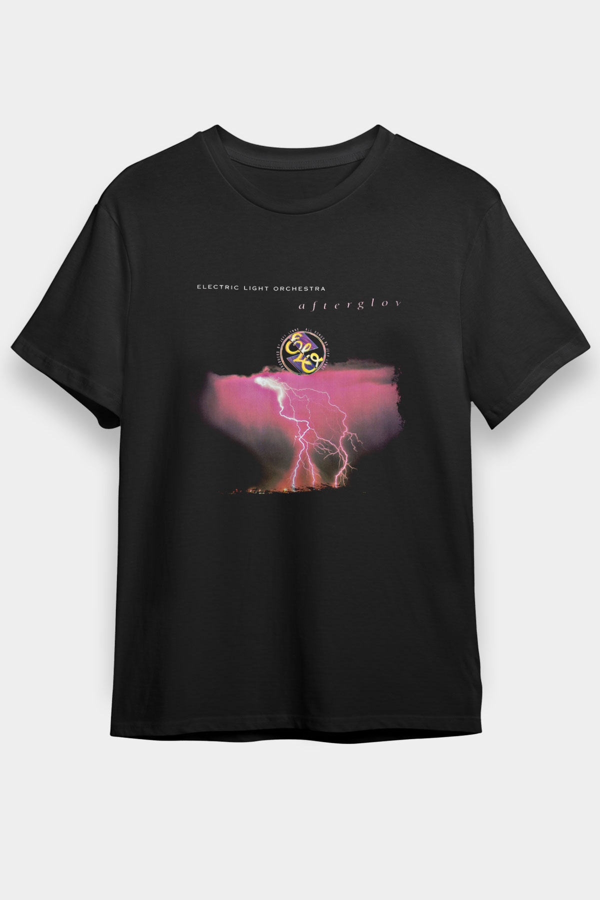 Electric Light Orchestra Baskılı Unisex Siyah Tişört