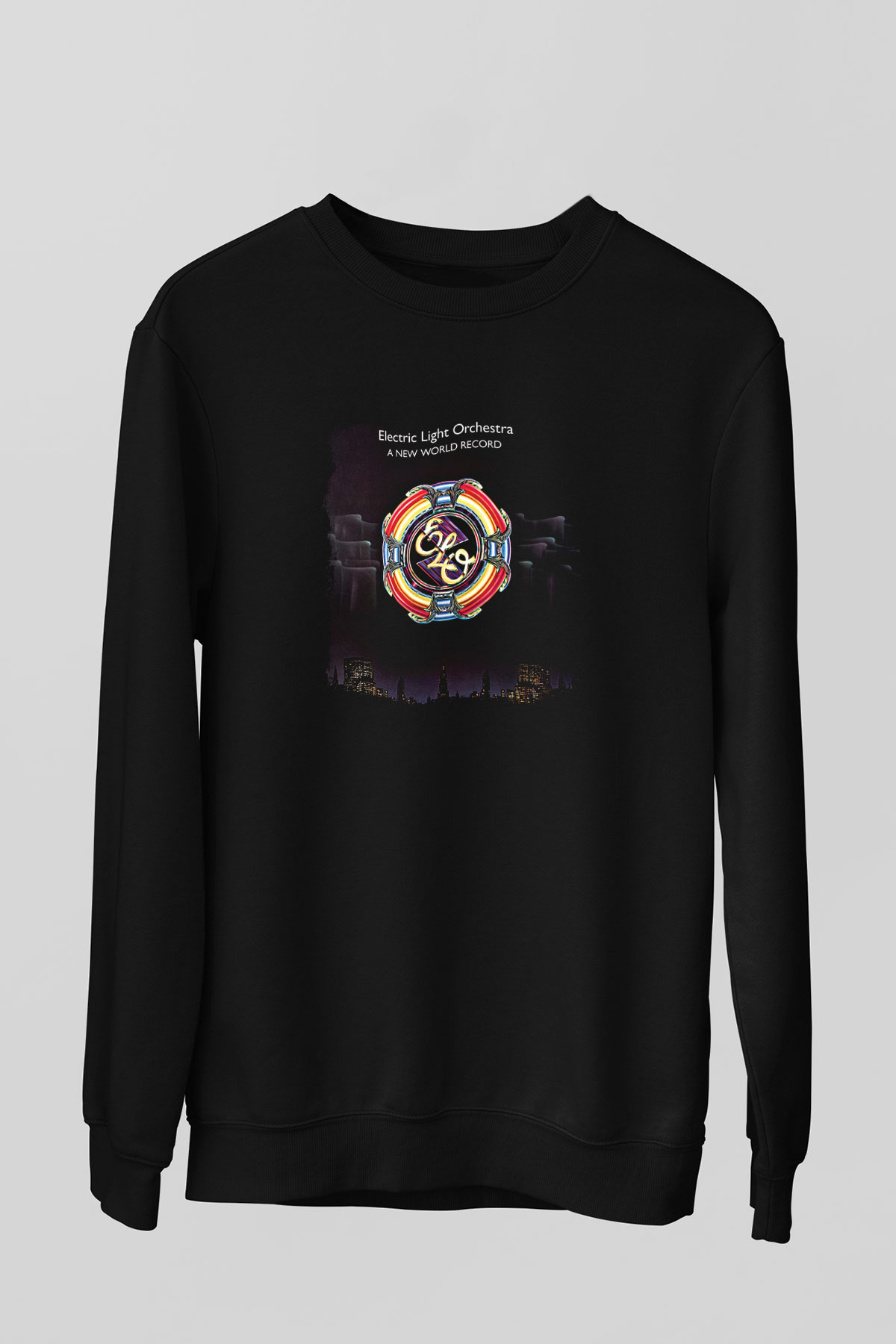 Electric Light Orchestra Baskılı Unisex Siyah Sweatshirt