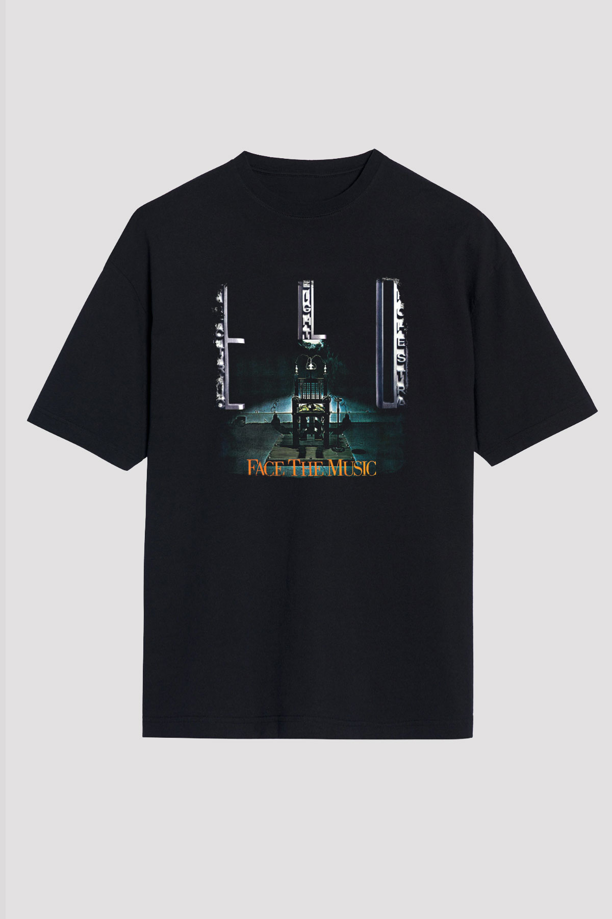 Electric Light Orchestra Baskılı Unisex Siyah Oversize Tişört