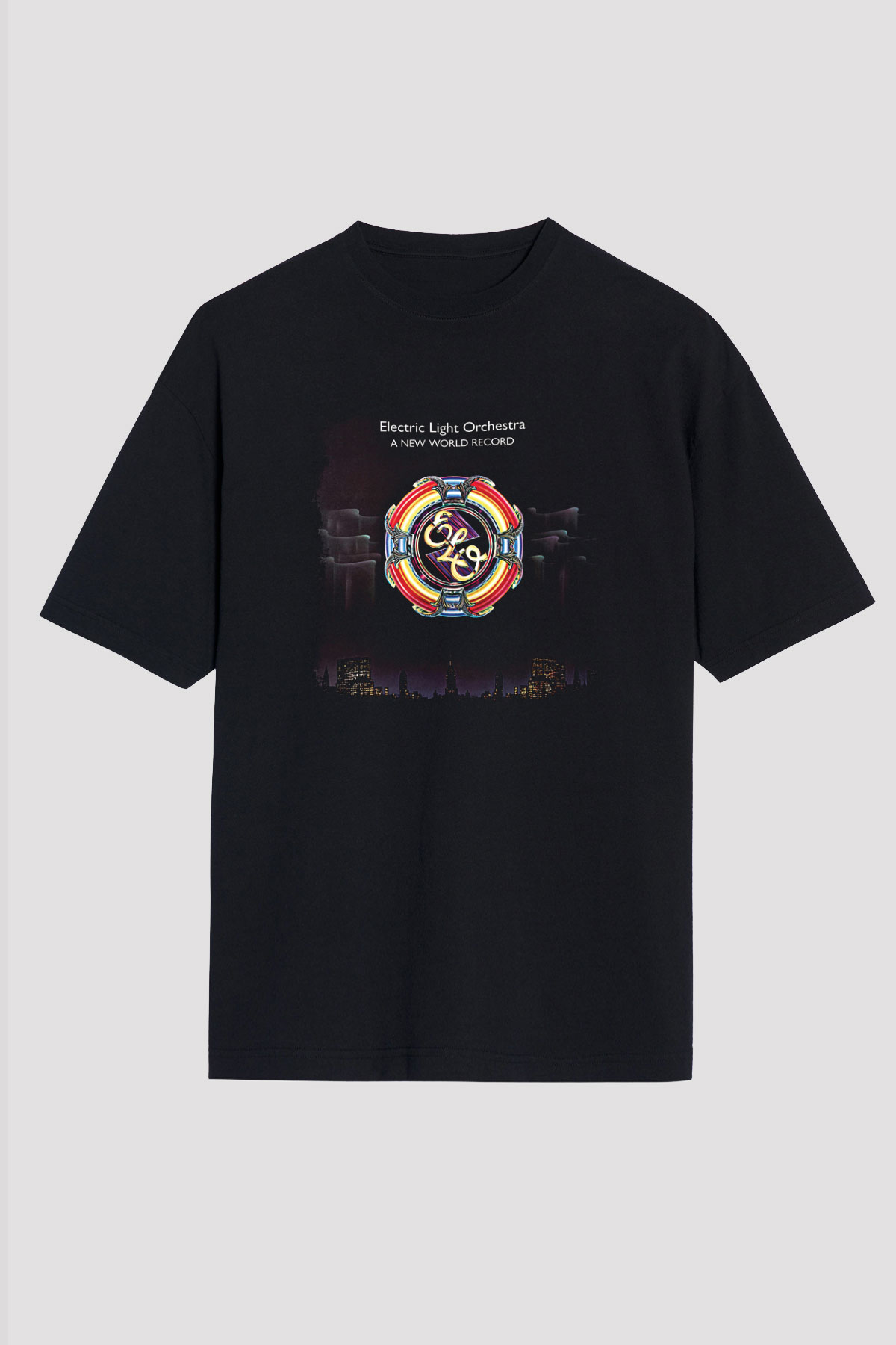 Electric Light Orchestra Baskılı Unisex Siyah Oversize Tişört