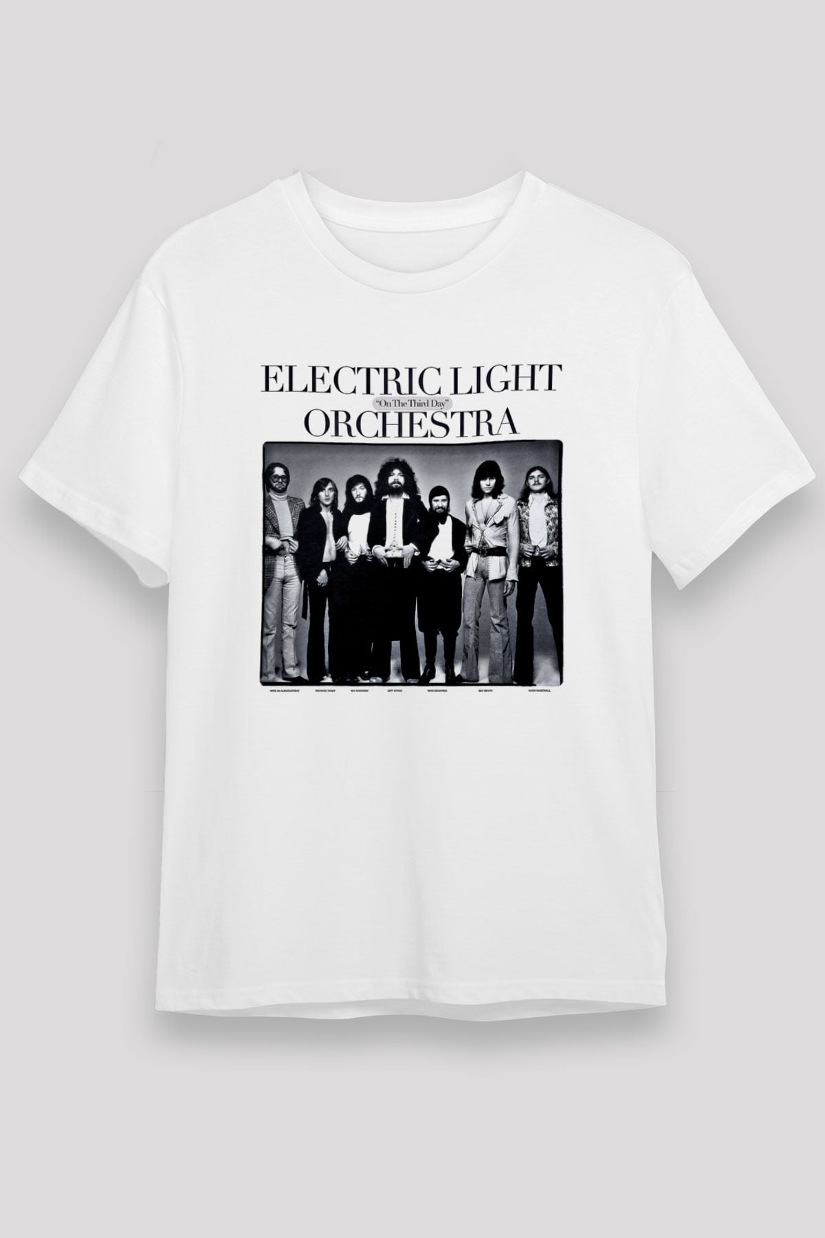Electric Light Orchestra Baskılı Unisex Beyaz Tişört
