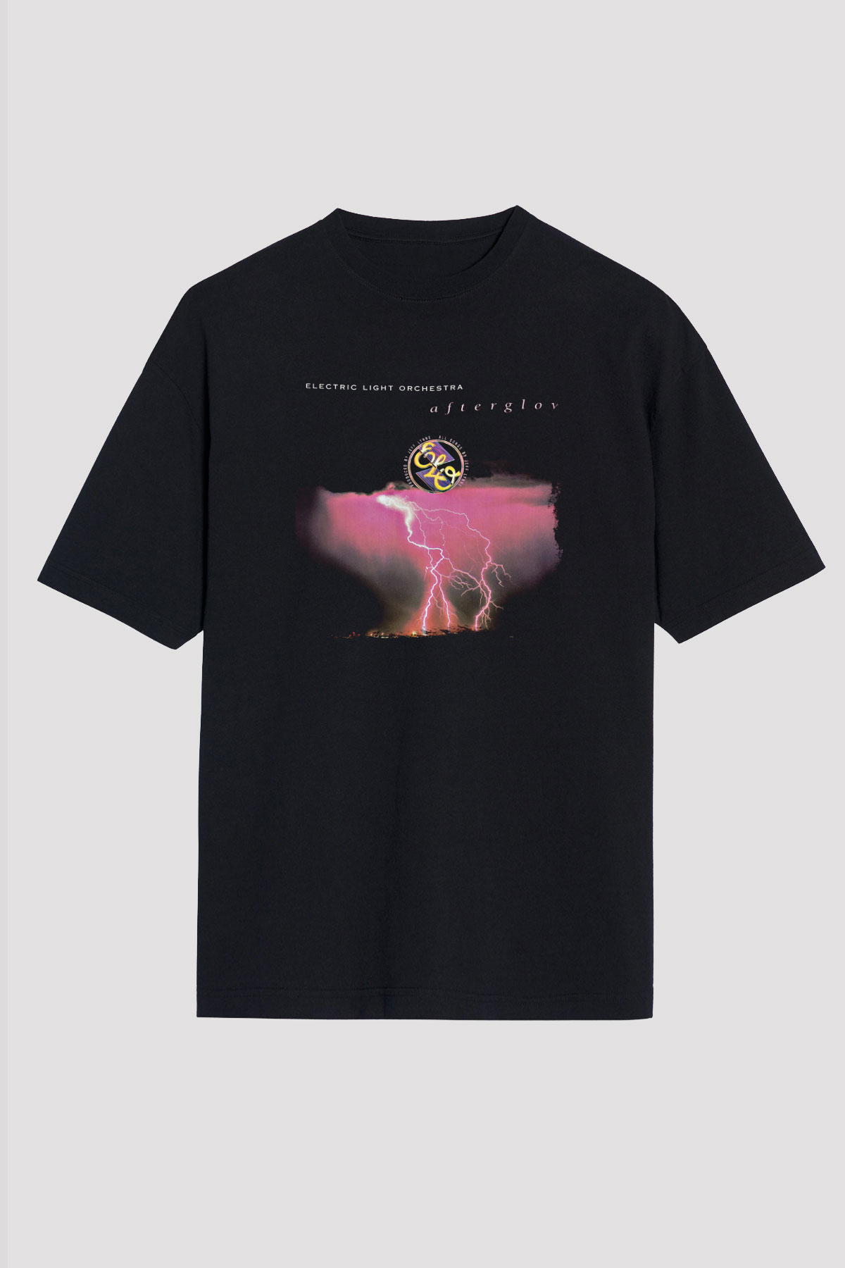 Electric Light Orchestra Baskılı Unisex Siyah Oversize Tişört