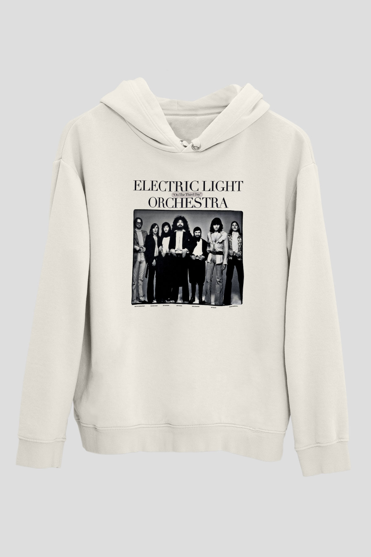 Electric Light Orchestra Baskılı Unisex Beyaz Hoodie