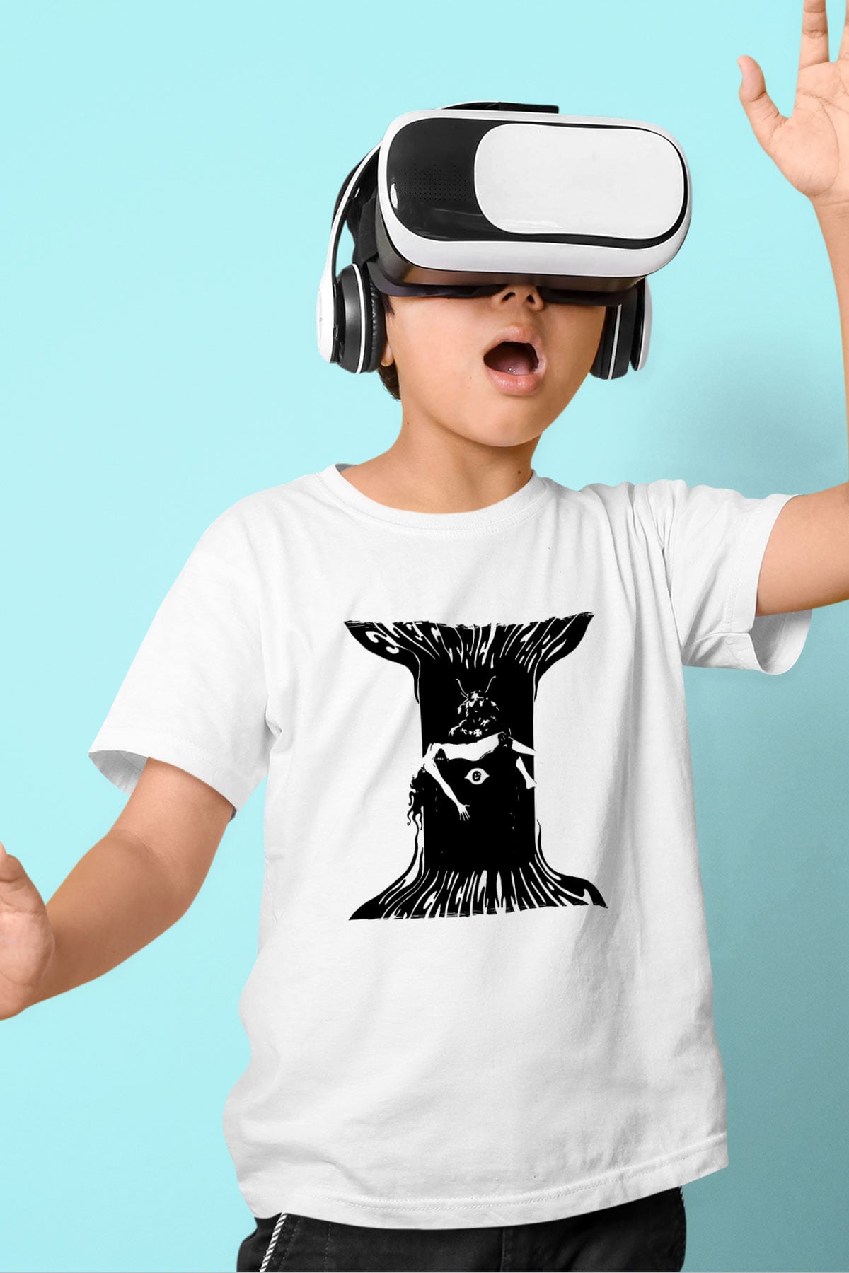Electric Wizard Baskılı Beyaz Unisex Beyaz Çocuk Tişört - Tshirt