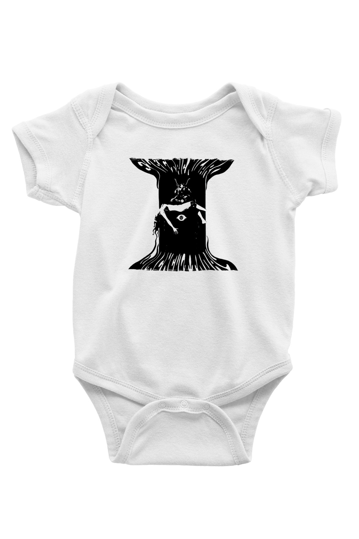Electric Wizard Baskılı Beyaz Unisex Bebek Body - Zıbın