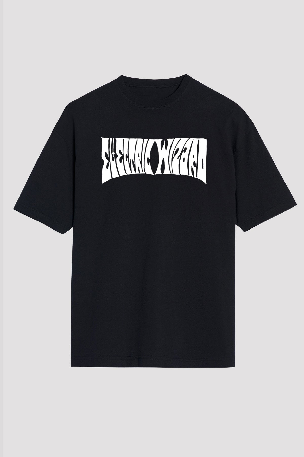 Electric Wizard Baskılı Unisex Siyah Oversize Tişört - Tshirt