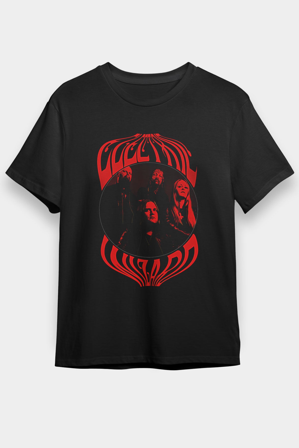 Electric Wizard Baskılı Unisex Siyah Tişört - Tshirt