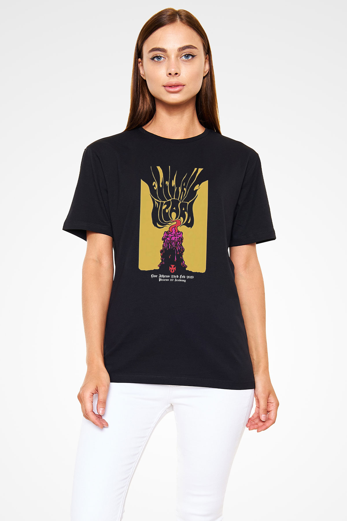 Electric Wizard Baskılı Unisex Siyah Tişört - Tshirt