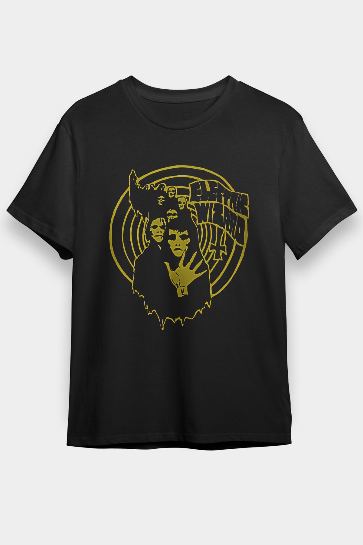 Electric Wizard Baskılı Unisex Siyah Tişört - Tshirt