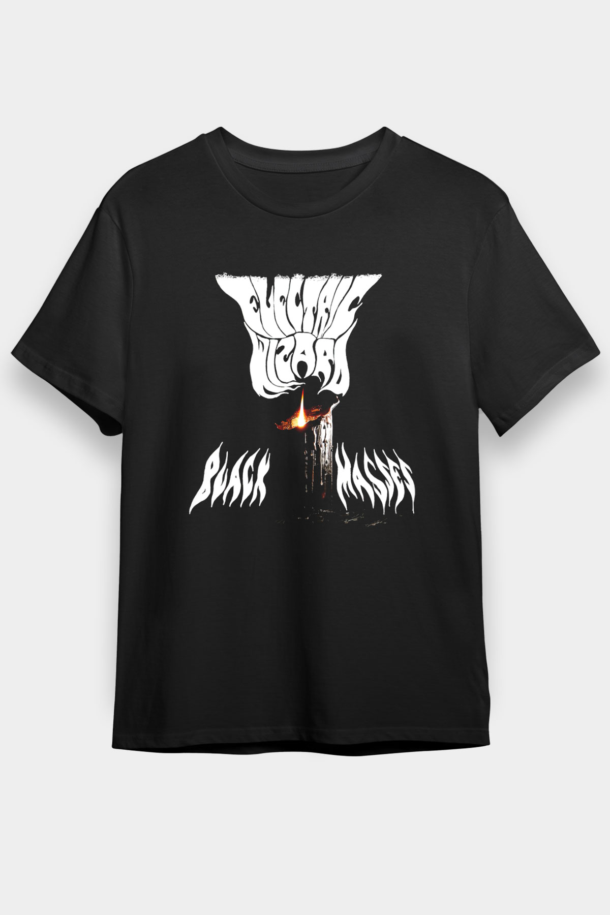 Electric Wizard Baskılı Unisex Siyah Tişört - Tshirt