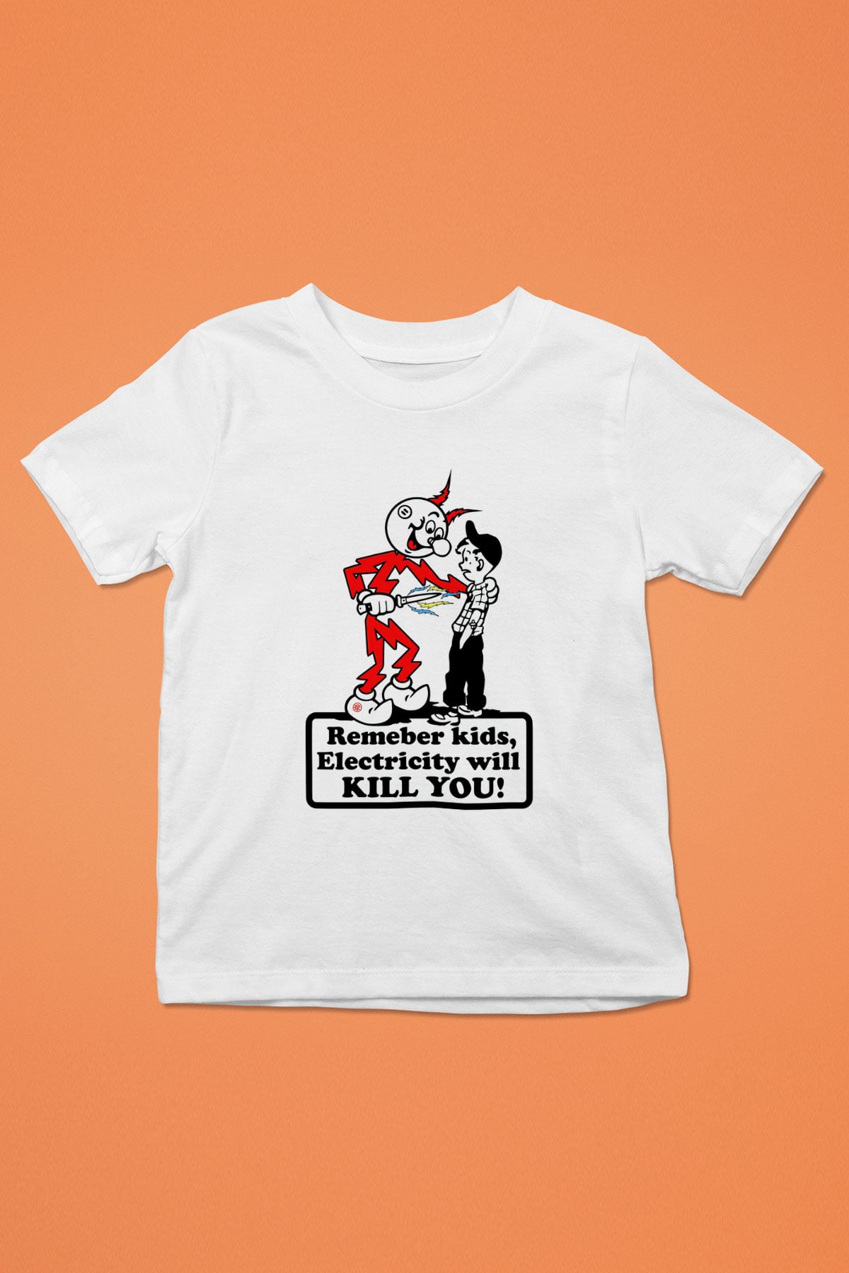Elektrikçi Beyaz Unisex Çocuk Tişört