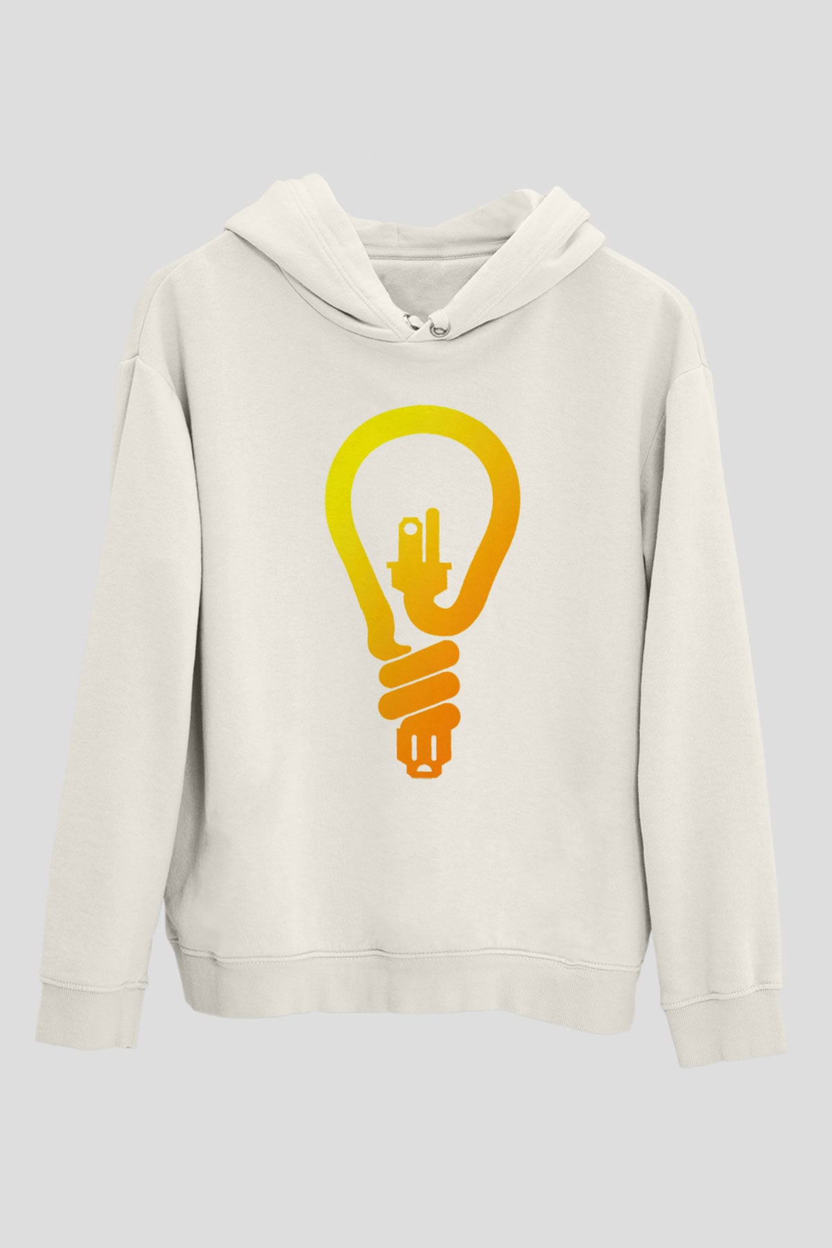 Elektrikçi Beyaz Unisex Hoodie