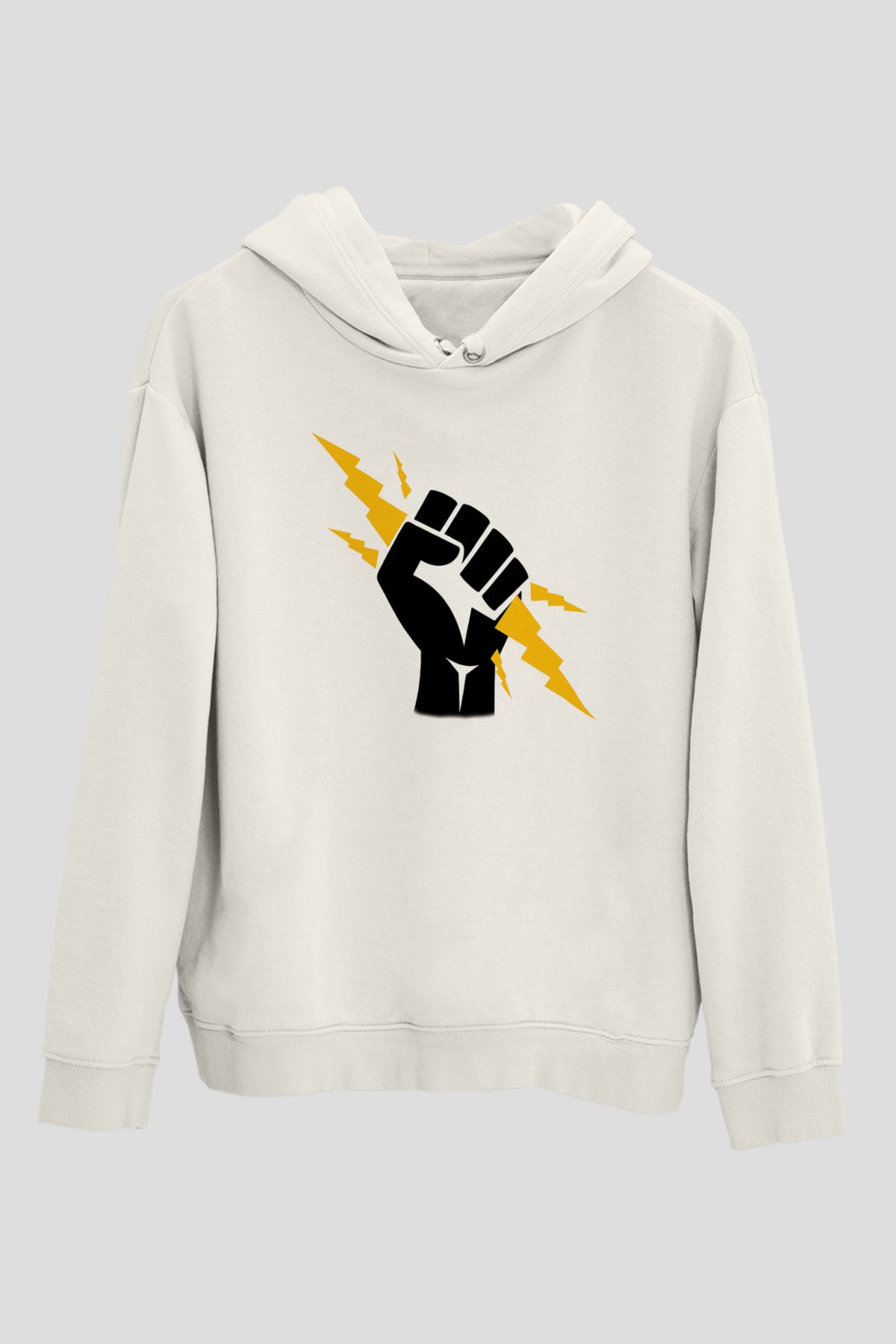 Elektrikçi Beyaz Unisex Hoodie