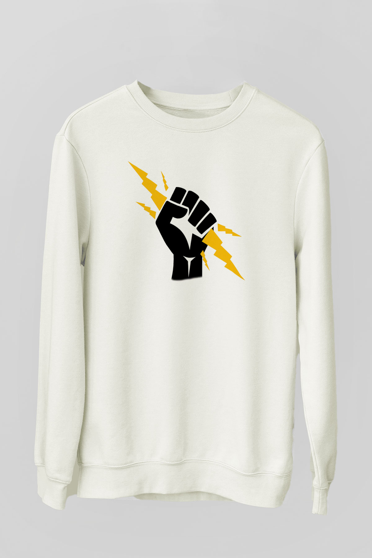 Elektrikçi Beyaz Unisex Sweatshirt