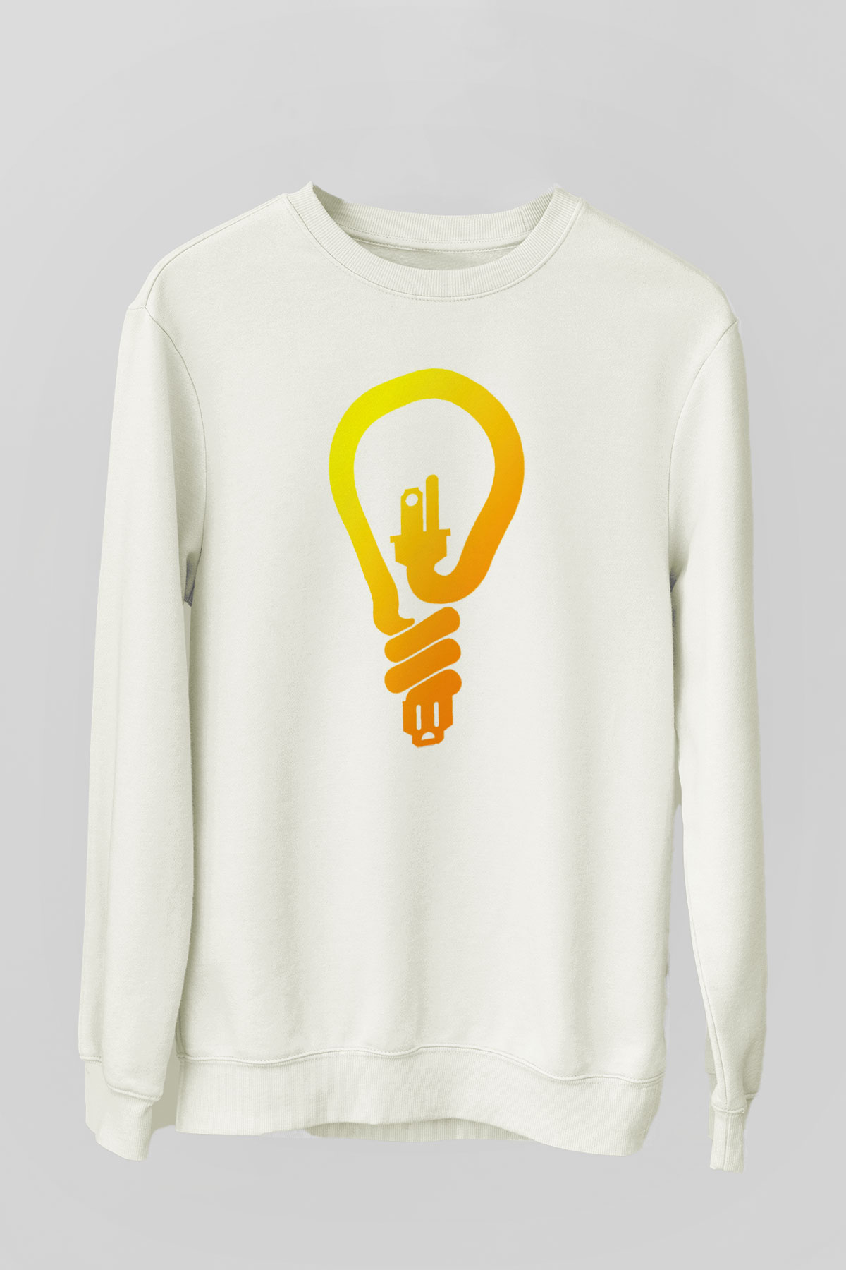 Elektrikçi Beyaz Unisex Sweatshirt