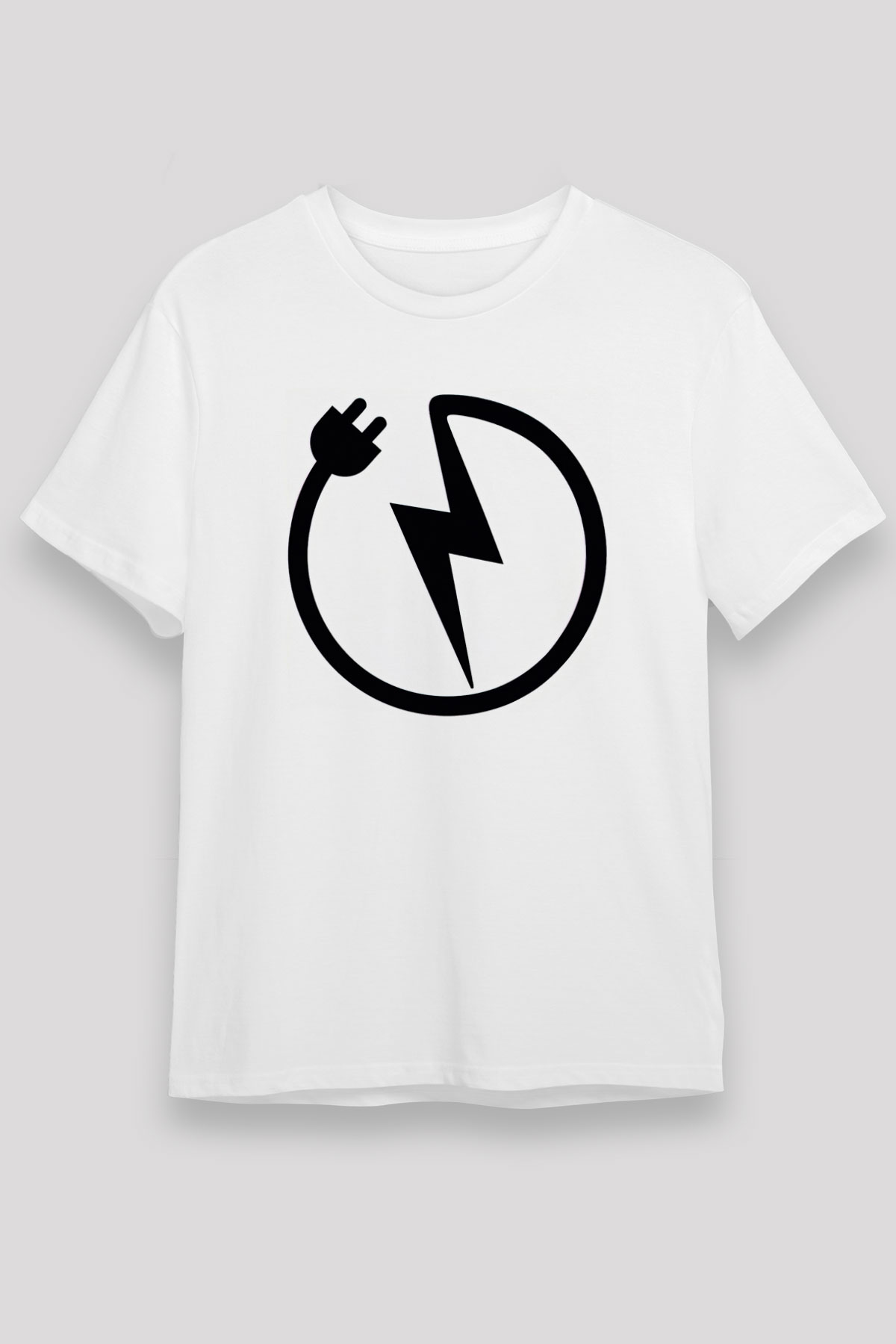 Elektrikçi Beyaz Unisex Tişört T-Shirt - TişörtFabrikası