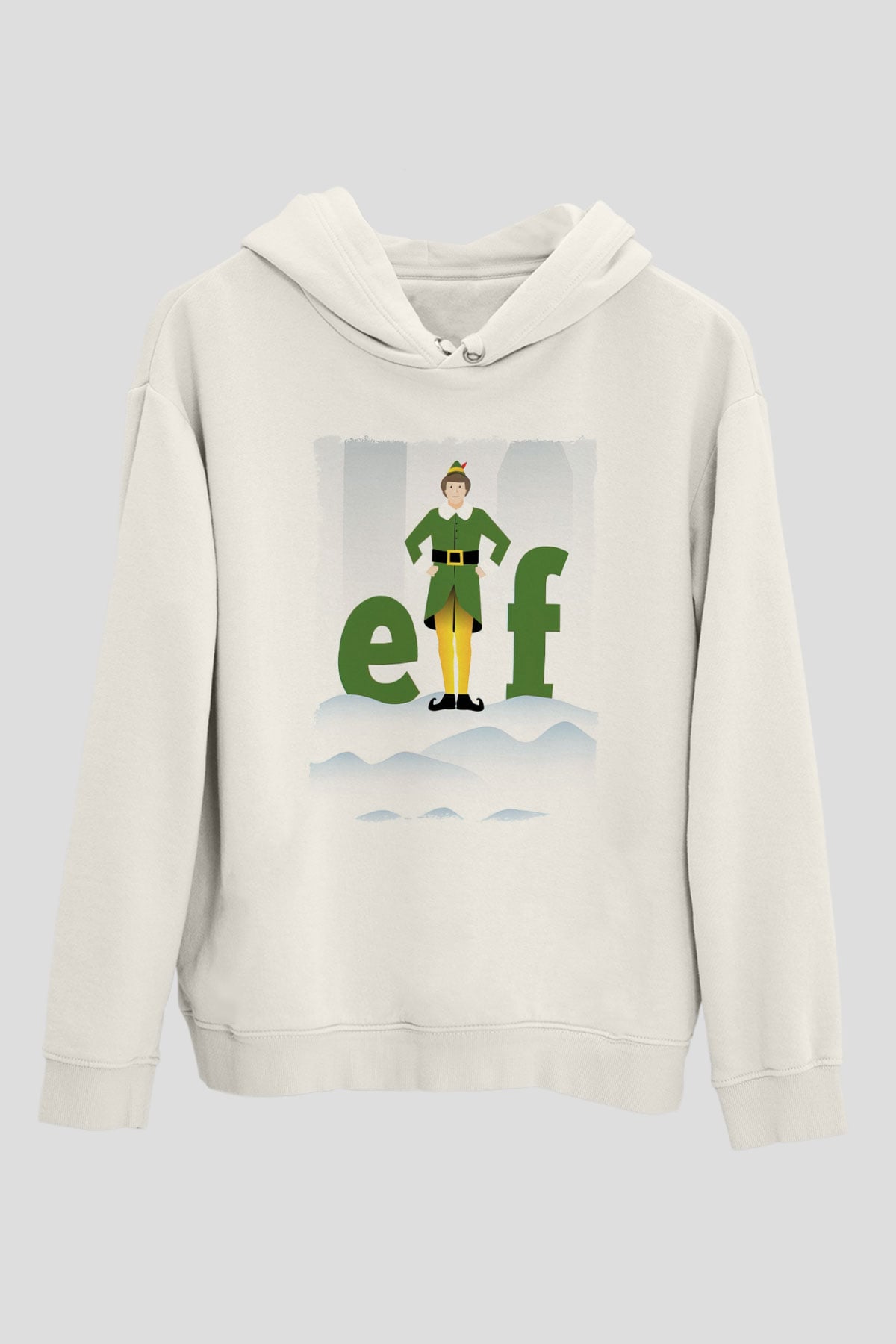 Elf Beyaz Unisex Hoodie