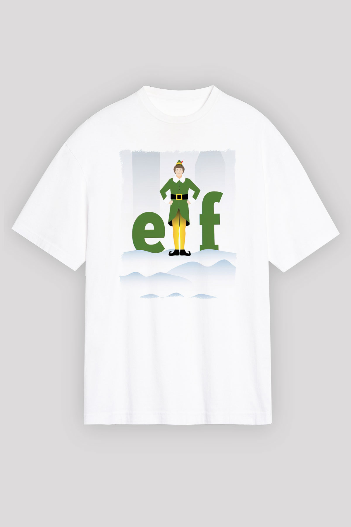 Elf Beyaz Oversize Tişört Oversize T-shirt