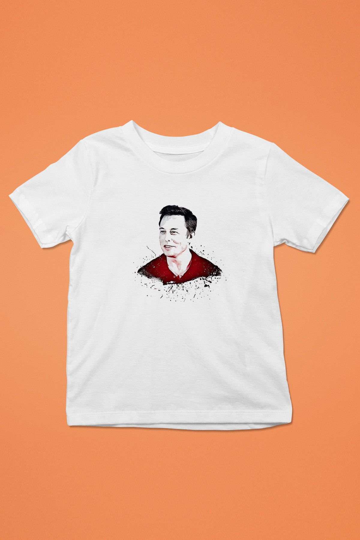 Elon Musk Baskılı Beyaz Unisex Beyaz Çocuk Tişört - Tshirt