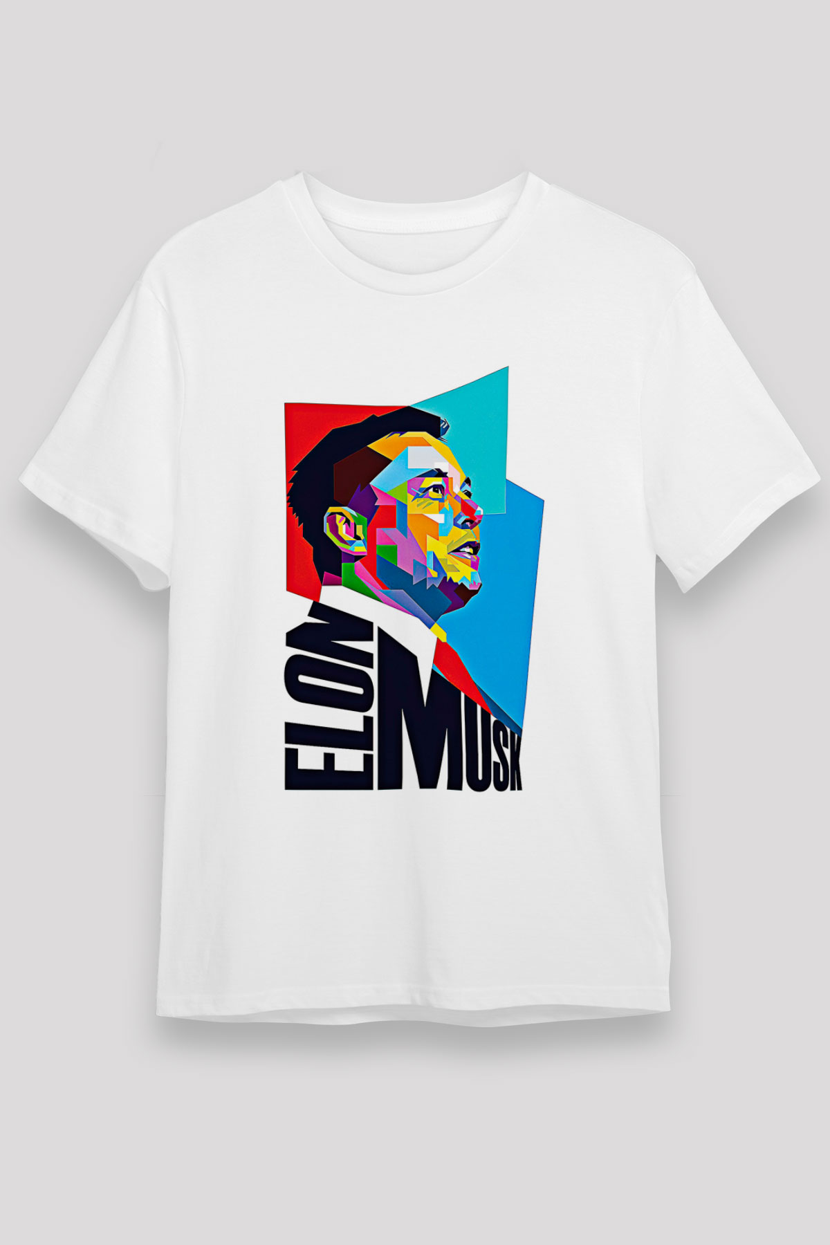 Elon Musk Baskılı Unisex Beyaz Tişört - Tshirt