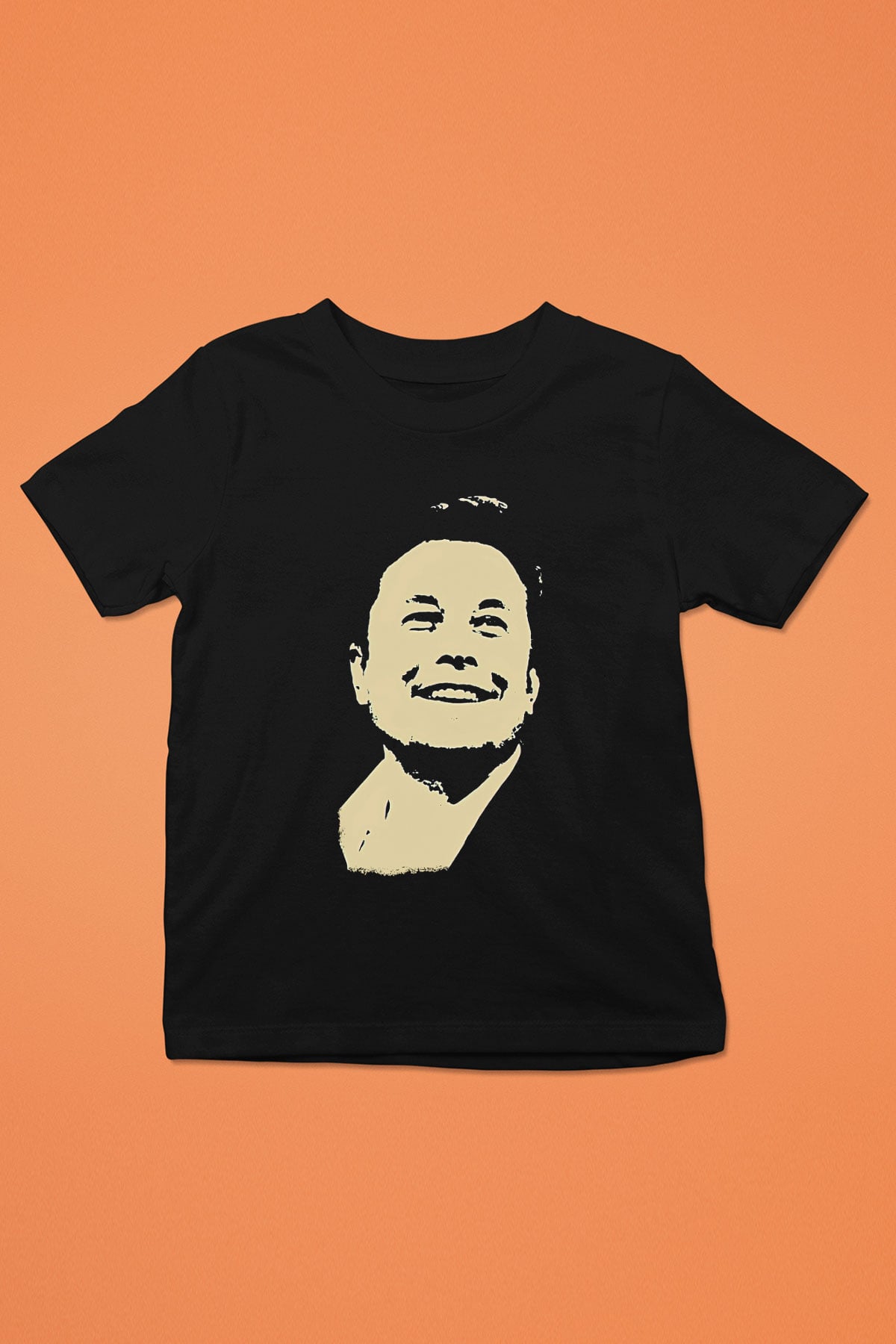 Elon Musk Baskılı Unisex Siyah Çocuk Tişört - Tshirt